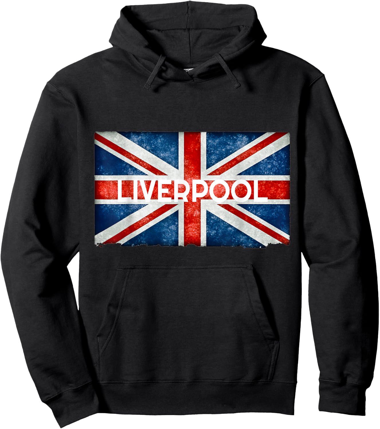 Liverpool England UK Flag,. and Souvenir Hoodie - Hoodie | Black