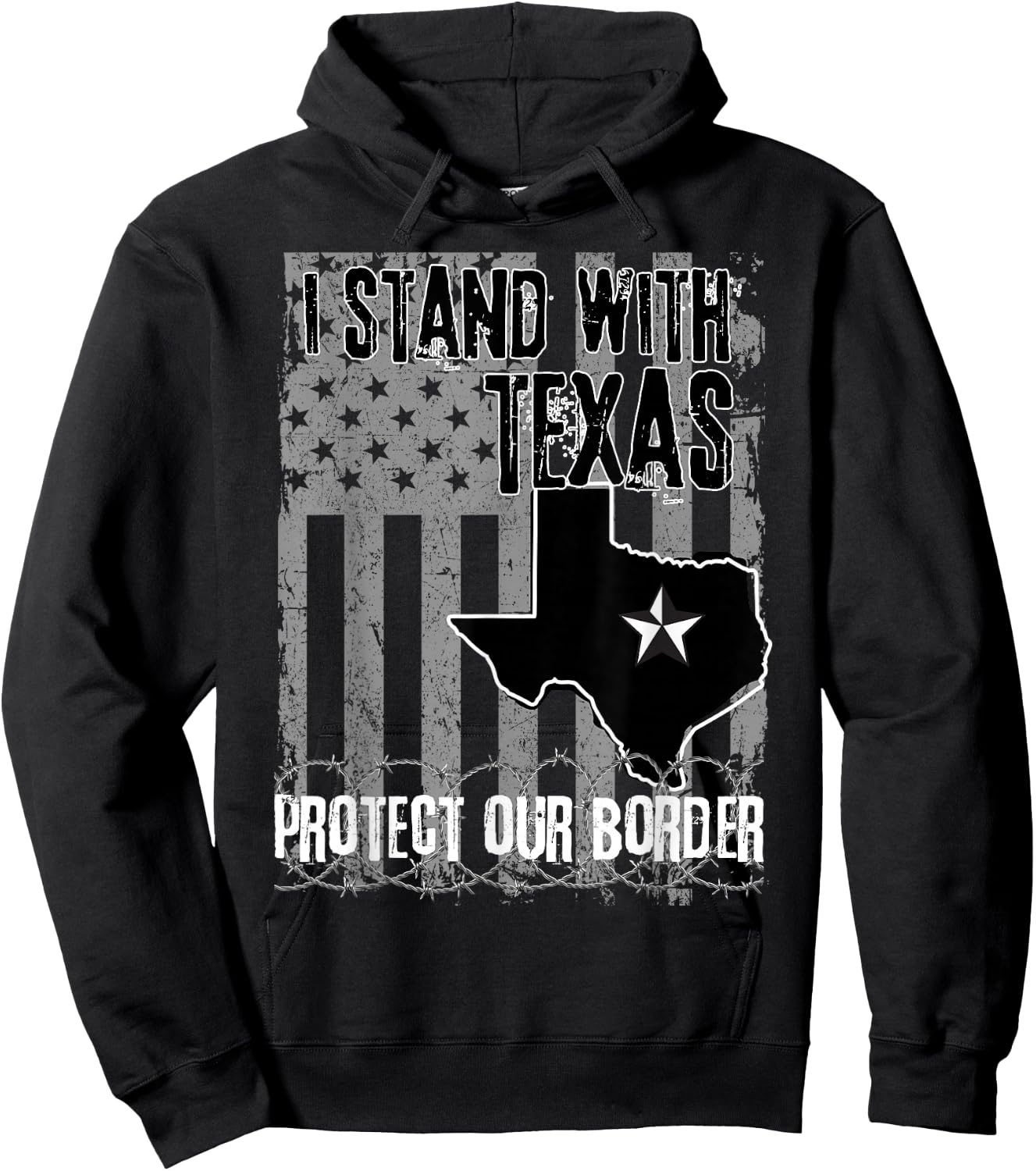 I Stand With Texas Hoodie - Hoodie | Black