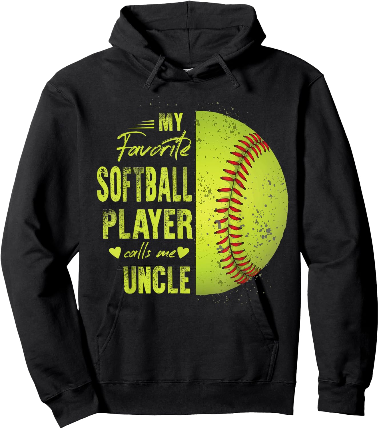 My favourite softball player calls me uncle Hoodie - Hoodie | Black