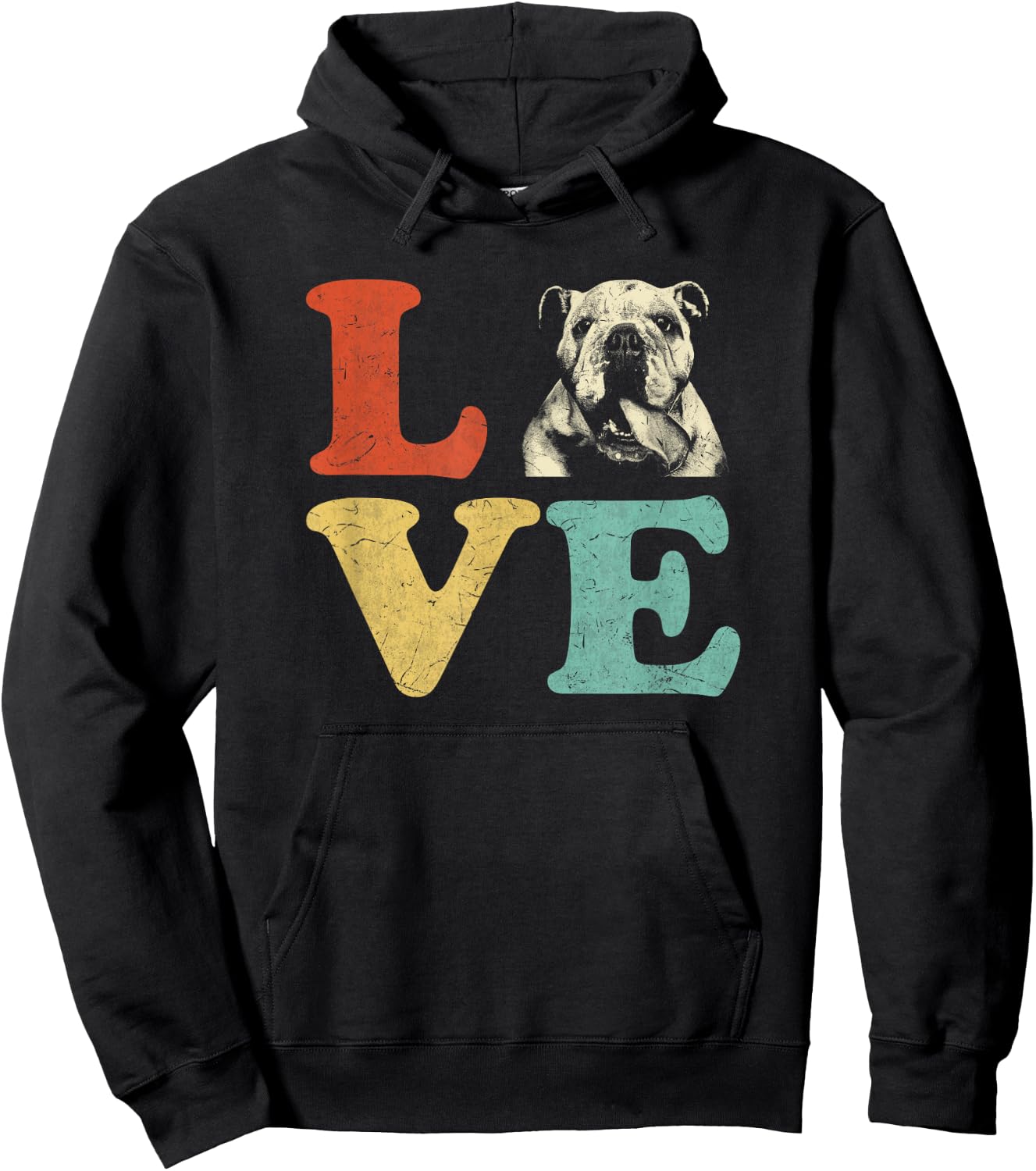I Love My Bulldog English Bulldog Dog Lovers Hoodie - Hoodie | Black