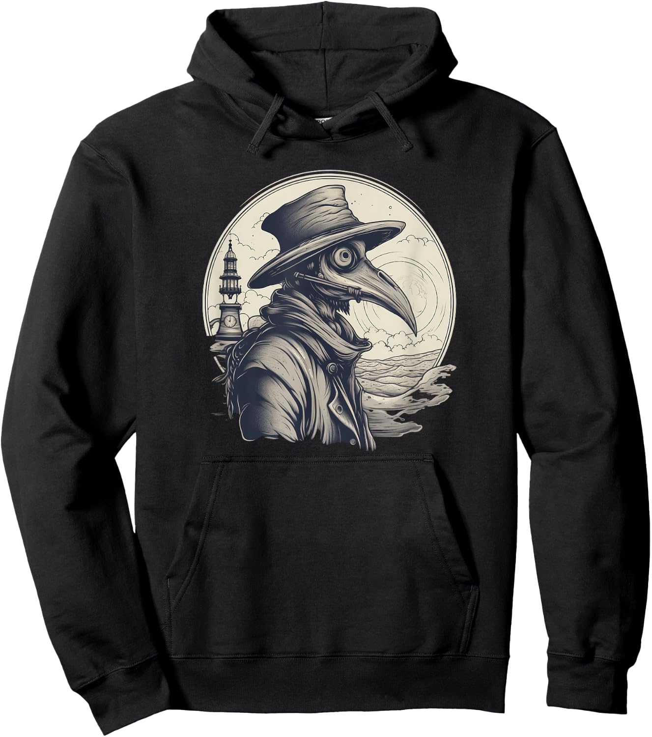 Funny Plague Doctor cool Grunge Style leeches medical Hoodie - Hoodie | Black