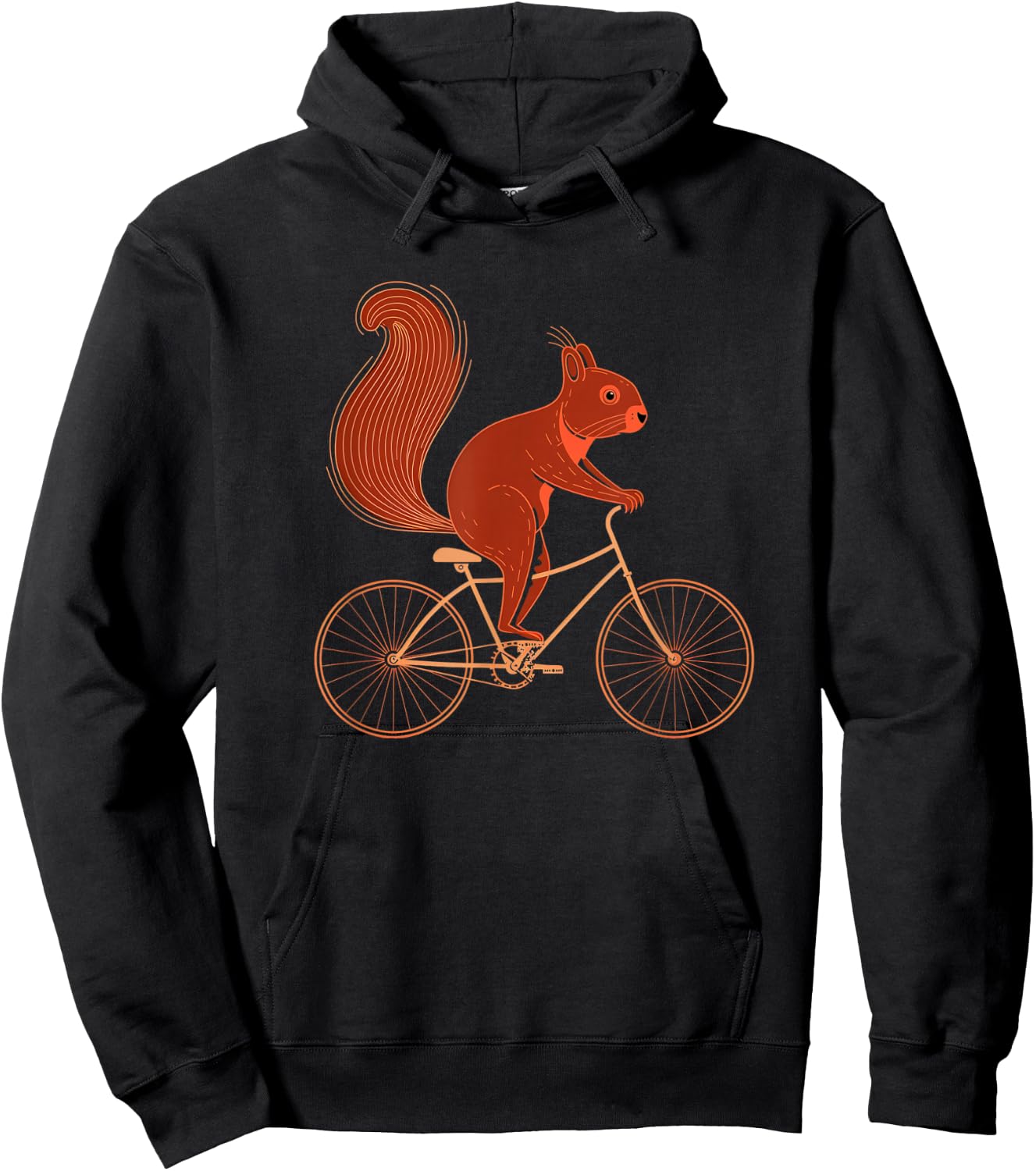 Squirrel Bicycle Funny Cycling Animal Cyclist Hoodie - Hoodie | Black