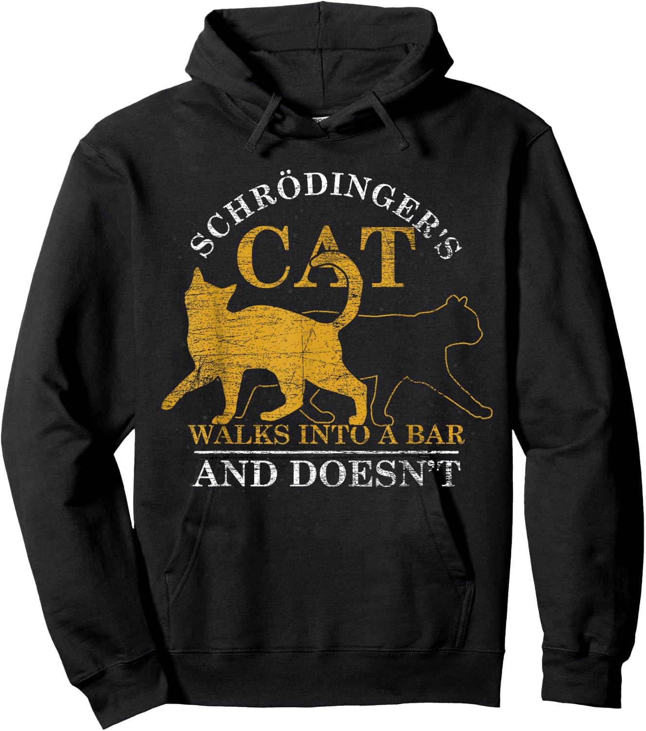 Schrödinger Cat Goes to a Bar and She Doesn't Go Physics Hoodie - Hoodie | Black