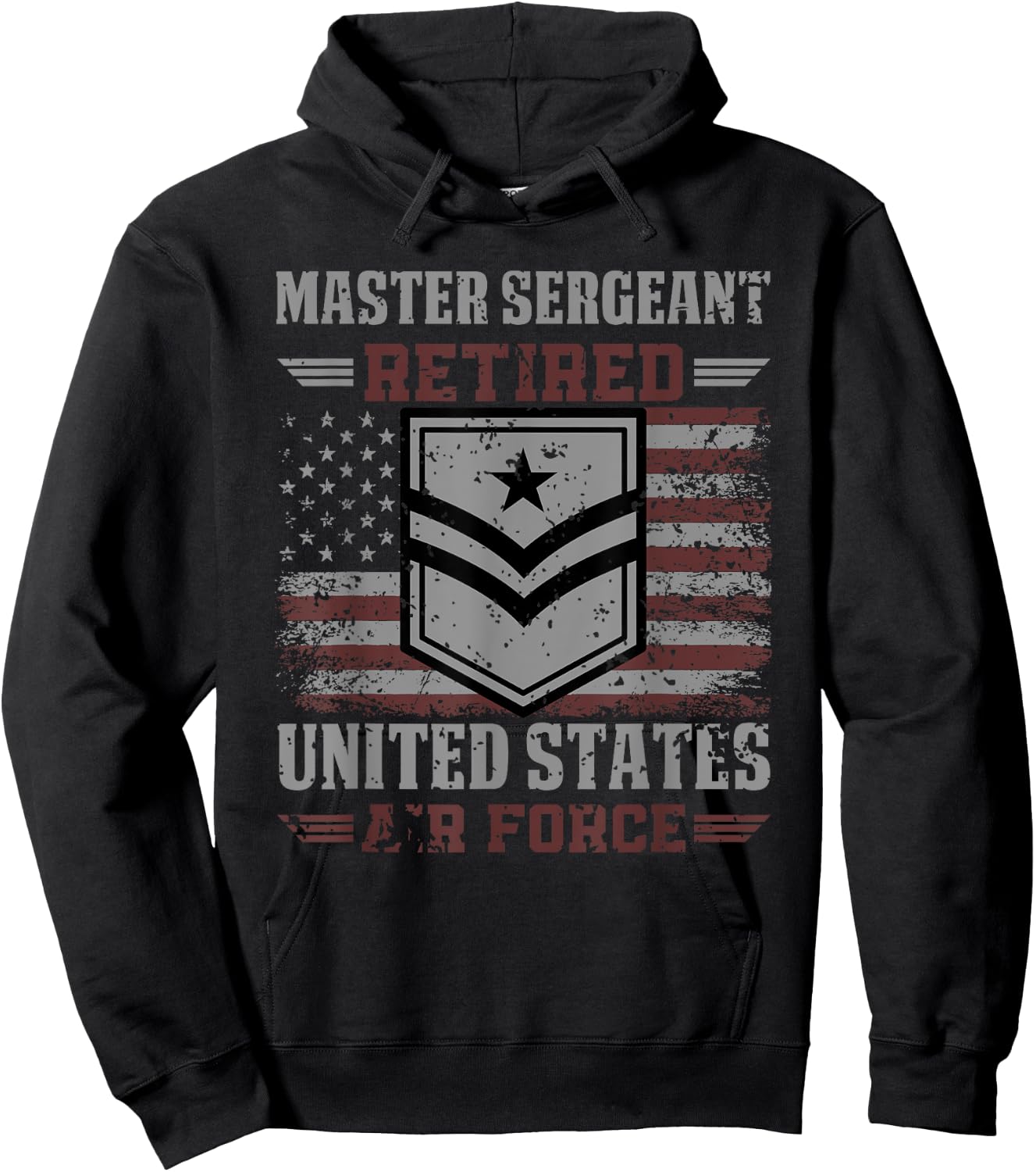 Master Sergeant Retired Air Force Military Retirement Hoodie - Hoodie | Black