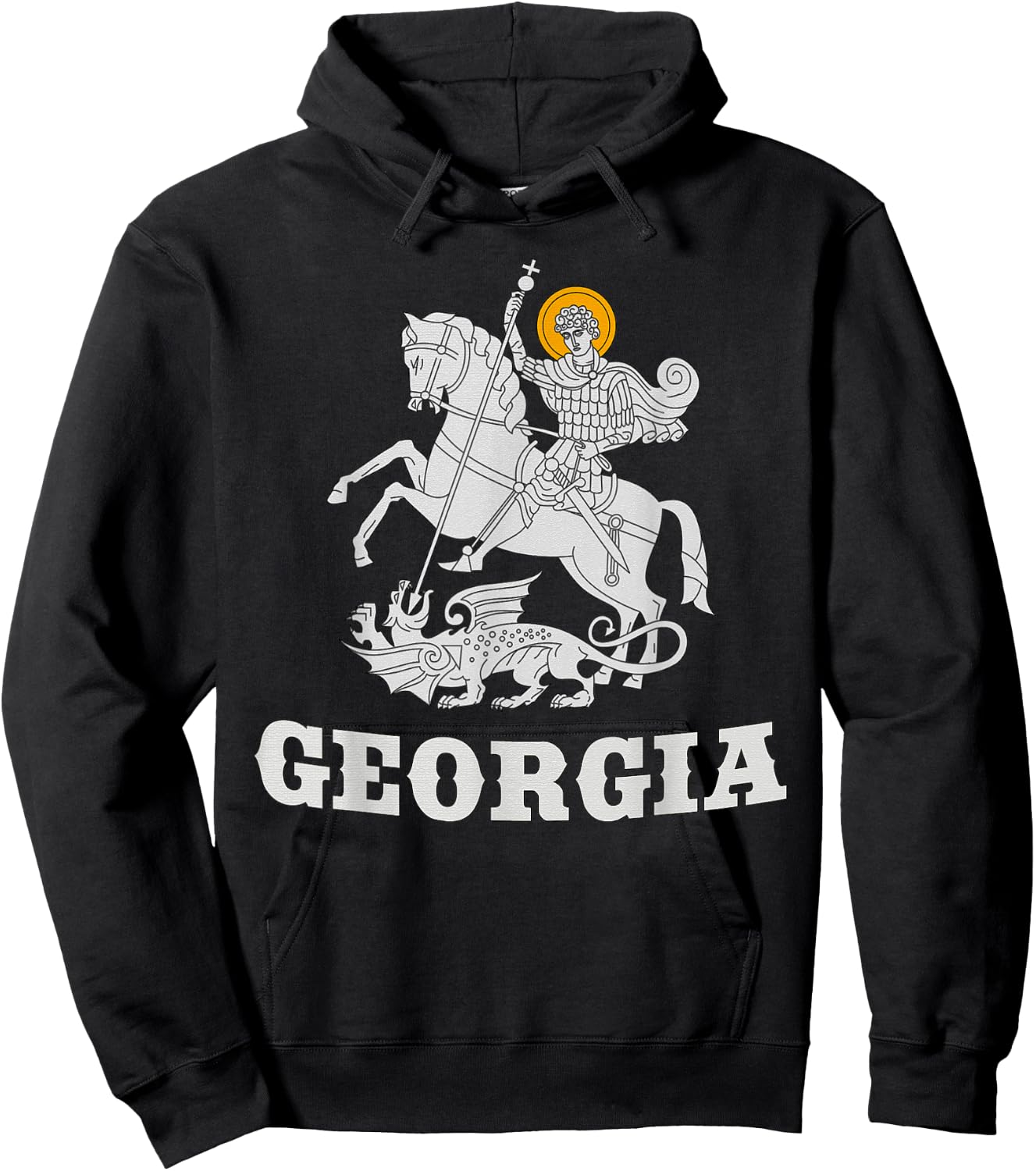 St George, Georgian Patriotic design Hoodie - Hoodie | Black