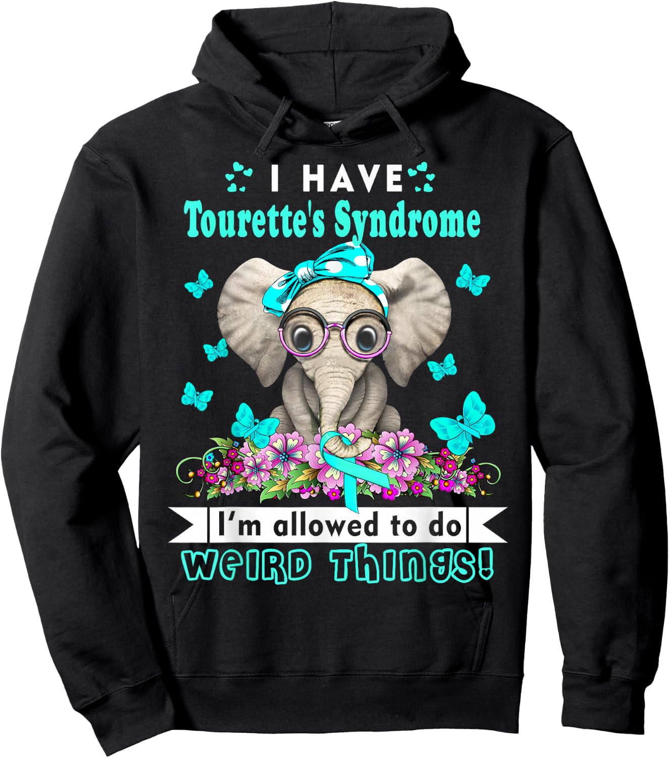 I have Tourettes Syndrome Awareness Hoodie - Hoodie | Black