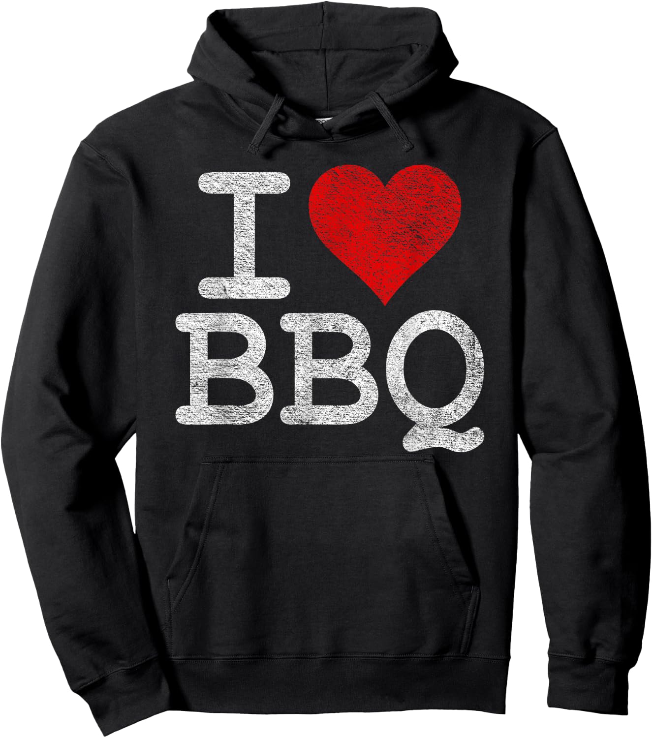 I Love Bbq I Heart Barbecue Grill Smoker Outdoor Cookery Hoodie - Hoodie | Black