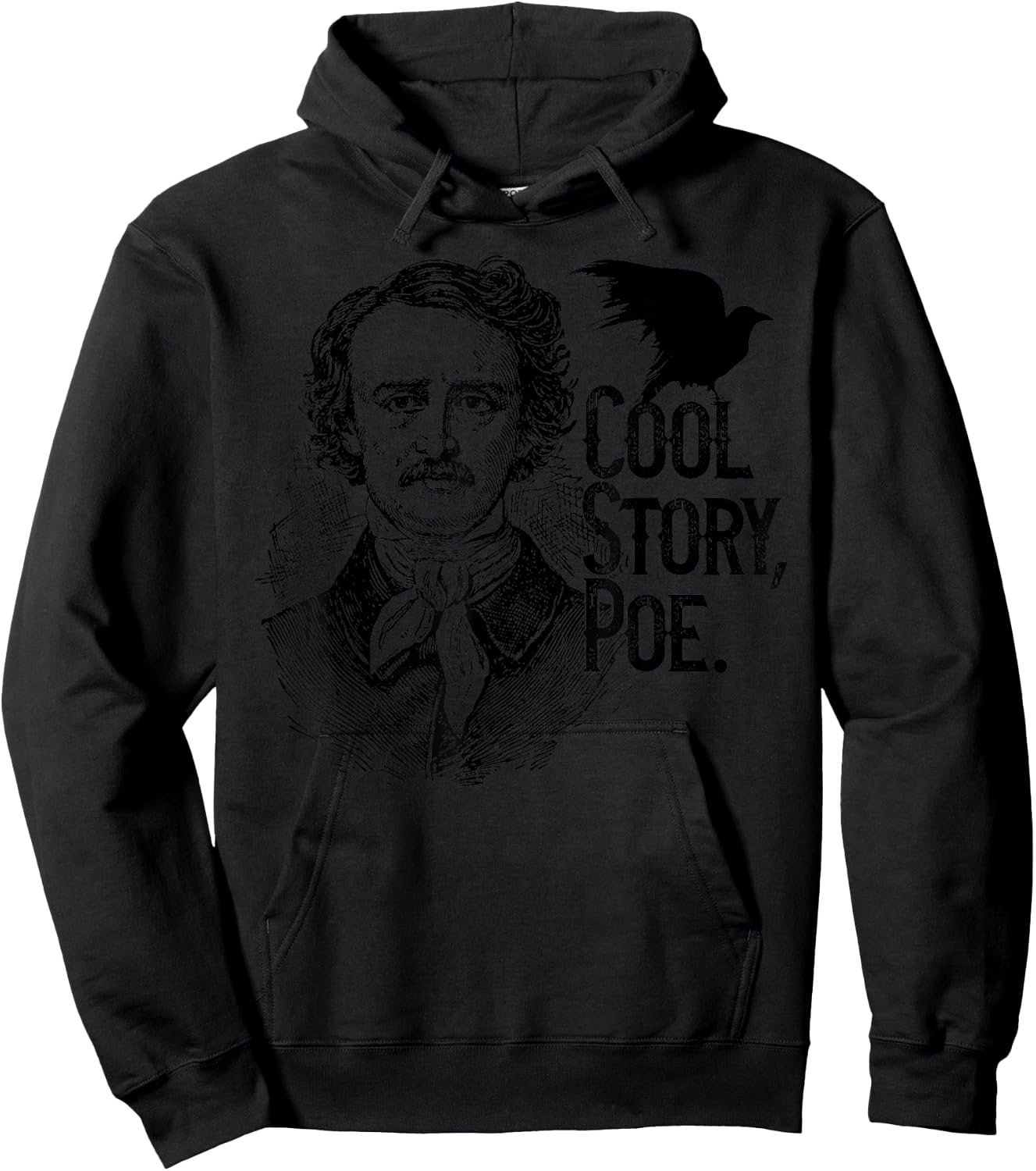 The Raven, Edgar Allan Poe, Fan Art and Gifts Hoodie - Hoodie | Black