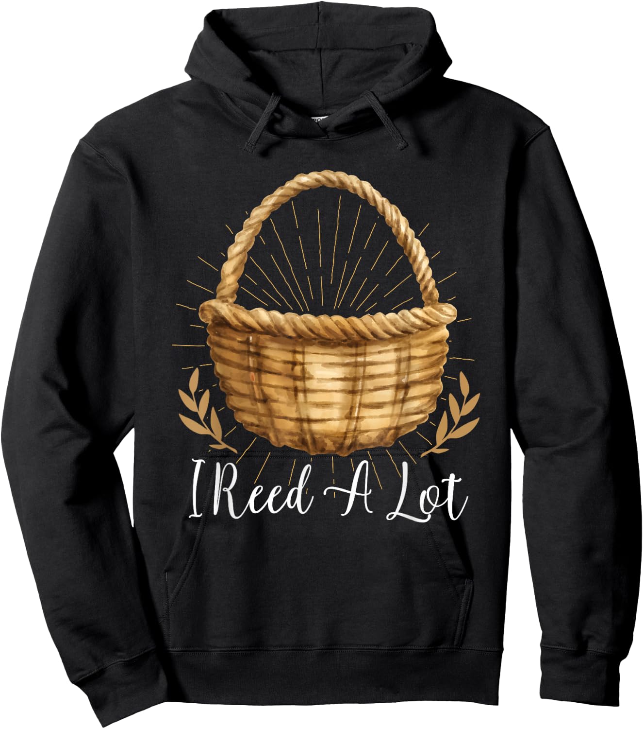 I Reed A Lot - Floral Basket Basket Weaving Hoodie - Hoodie | Black