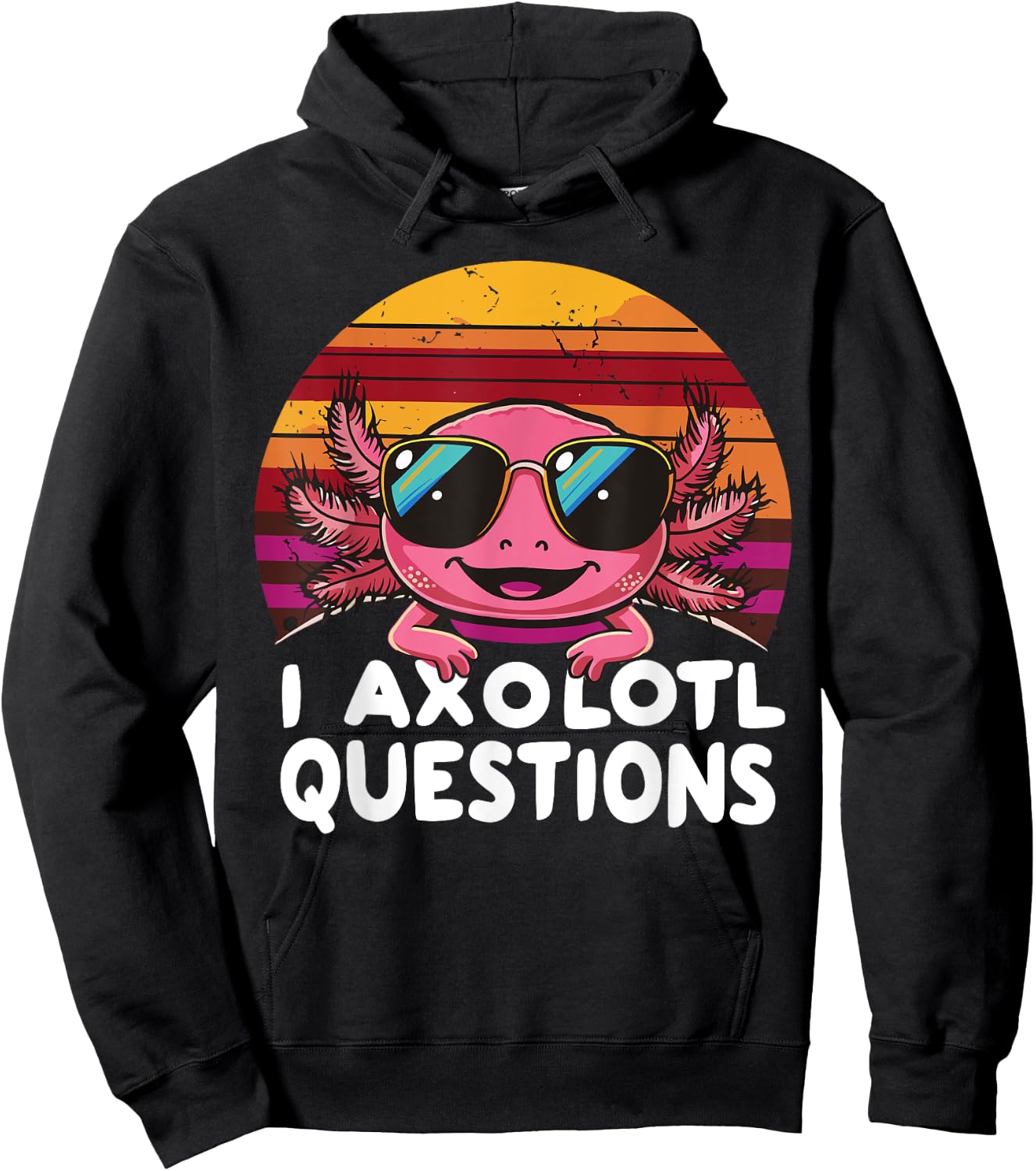 Axolotl Questions Anime Kawaii Axolotl Hoodie - Hoodie | Black