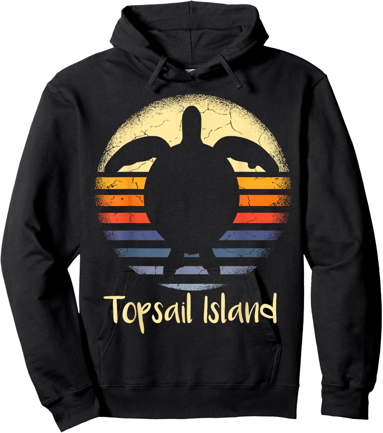 Topsail Island Beach North Carolina NC sea Turtle Lover Women Girls Kids Hoodie - Hoodie | Black