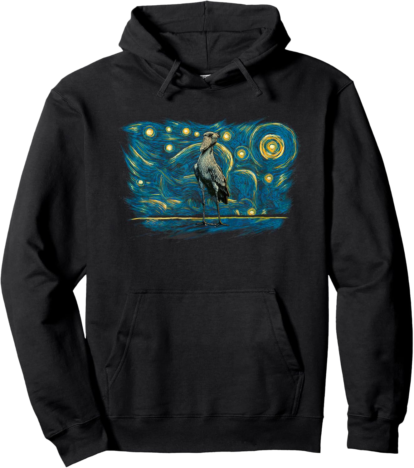 Retro Vintage Style Shoebill Hoodie - Hoodie | Black