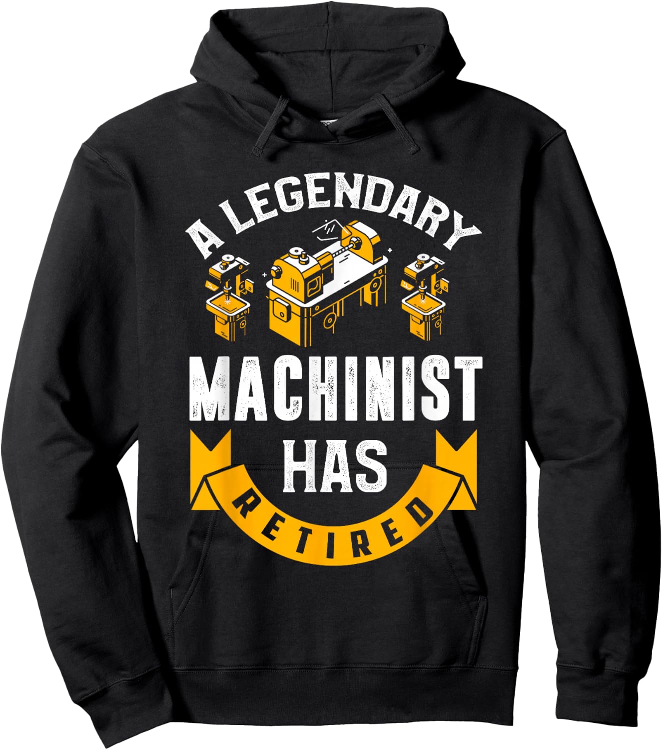 Retired Machinist Shirt Funny Machinist Retirement Gift Hoodie - Hoodie | Black