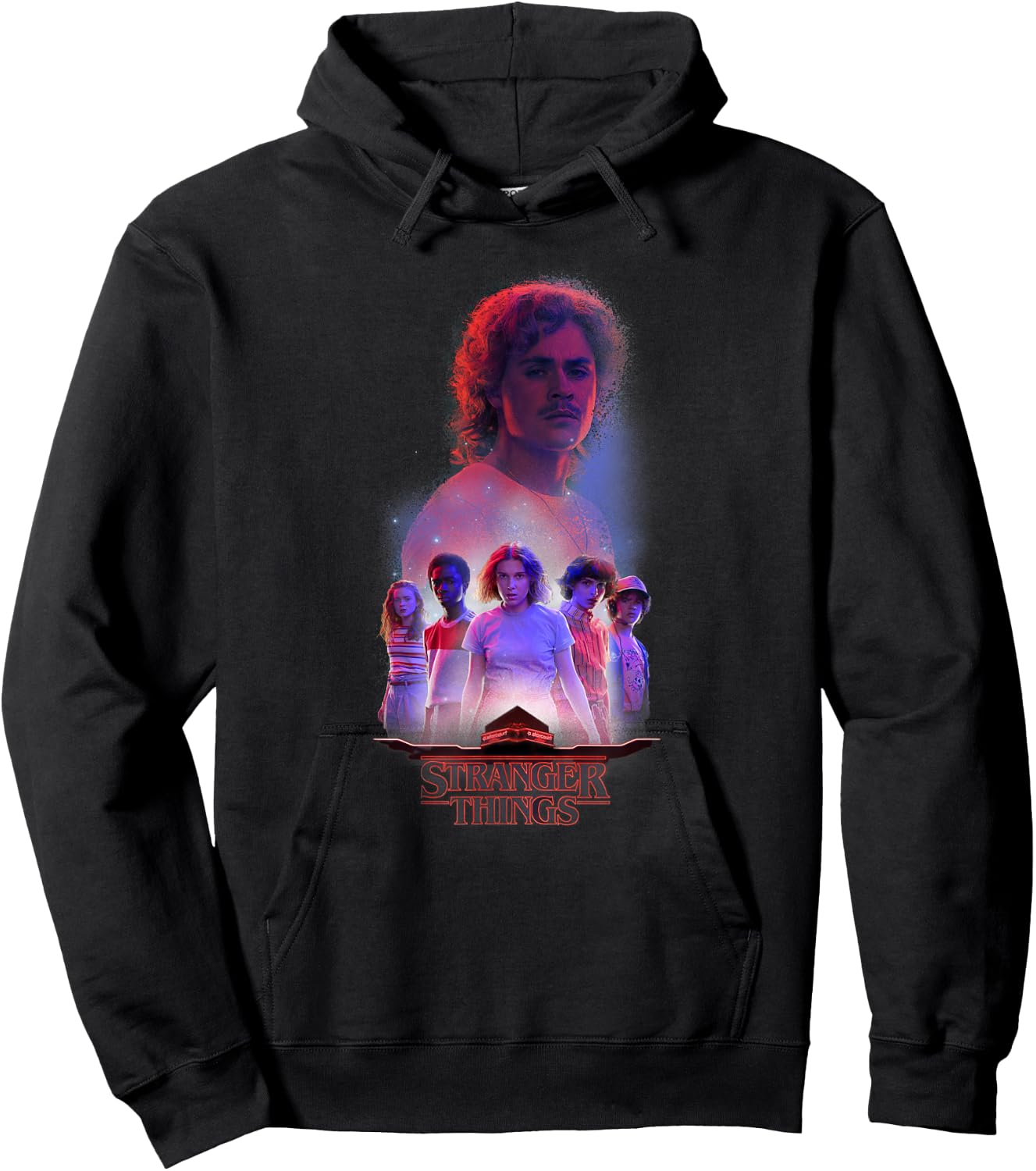 Stranger Things Billy Group Shot Hoodie - Hoodie | Black