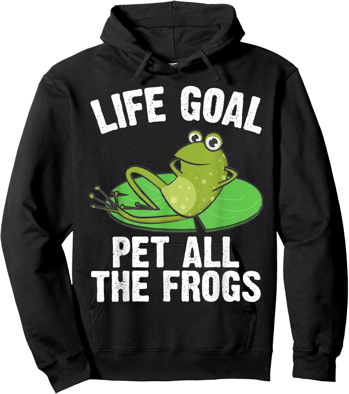 Frog Gift Women Cute Bullfrog Toad Tadpole Lovers Hoodie - Hoodie | Black