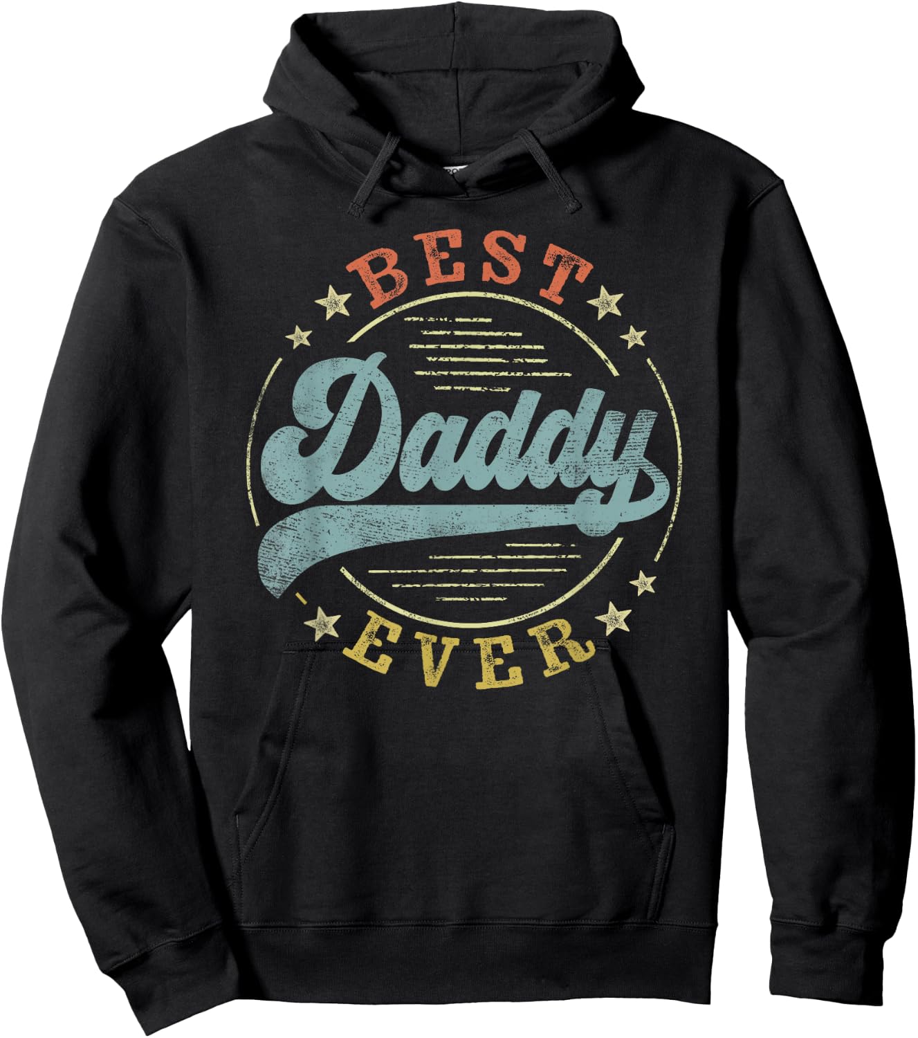Best Daddy Ever Father's Day Daddy Gifts Vintage Emblem Hoodie - Hoodie | Black