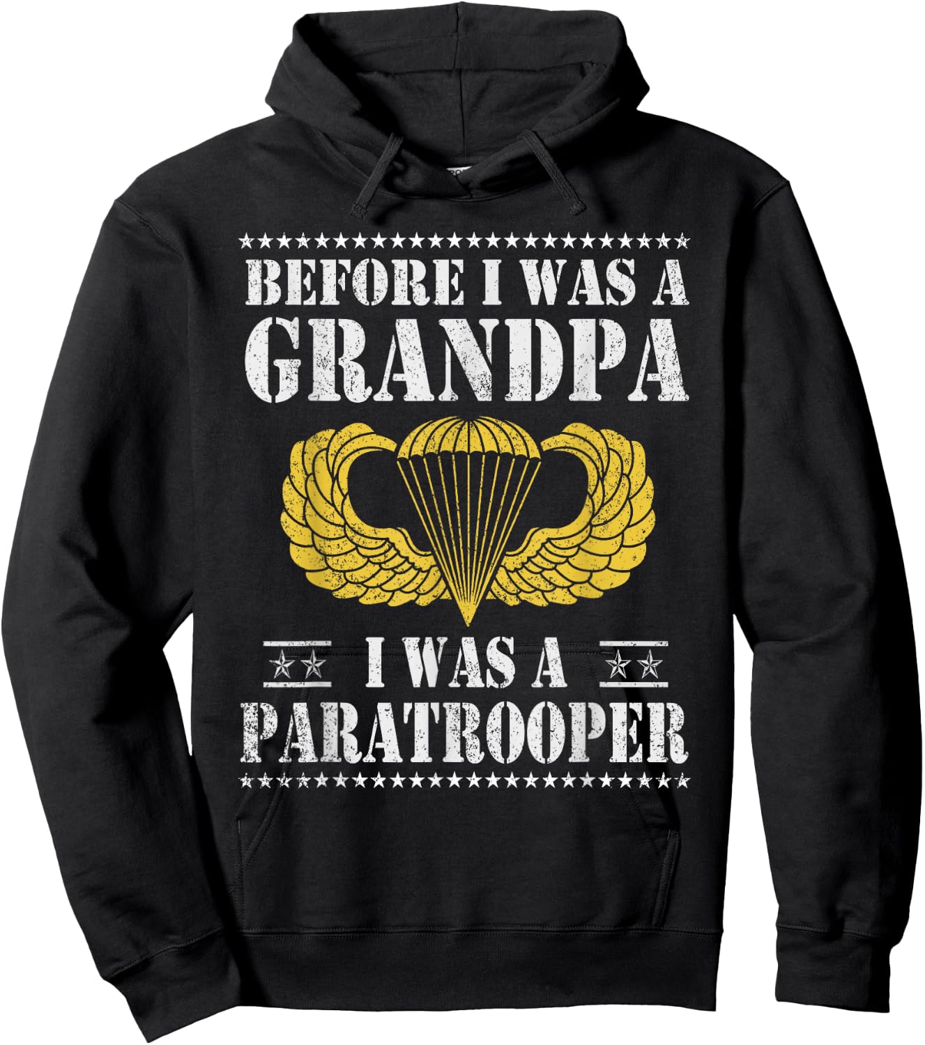82nd Airborne Before I Was A Grandpa I Was A Paratrooper Hoodie - Hoodie | Black
