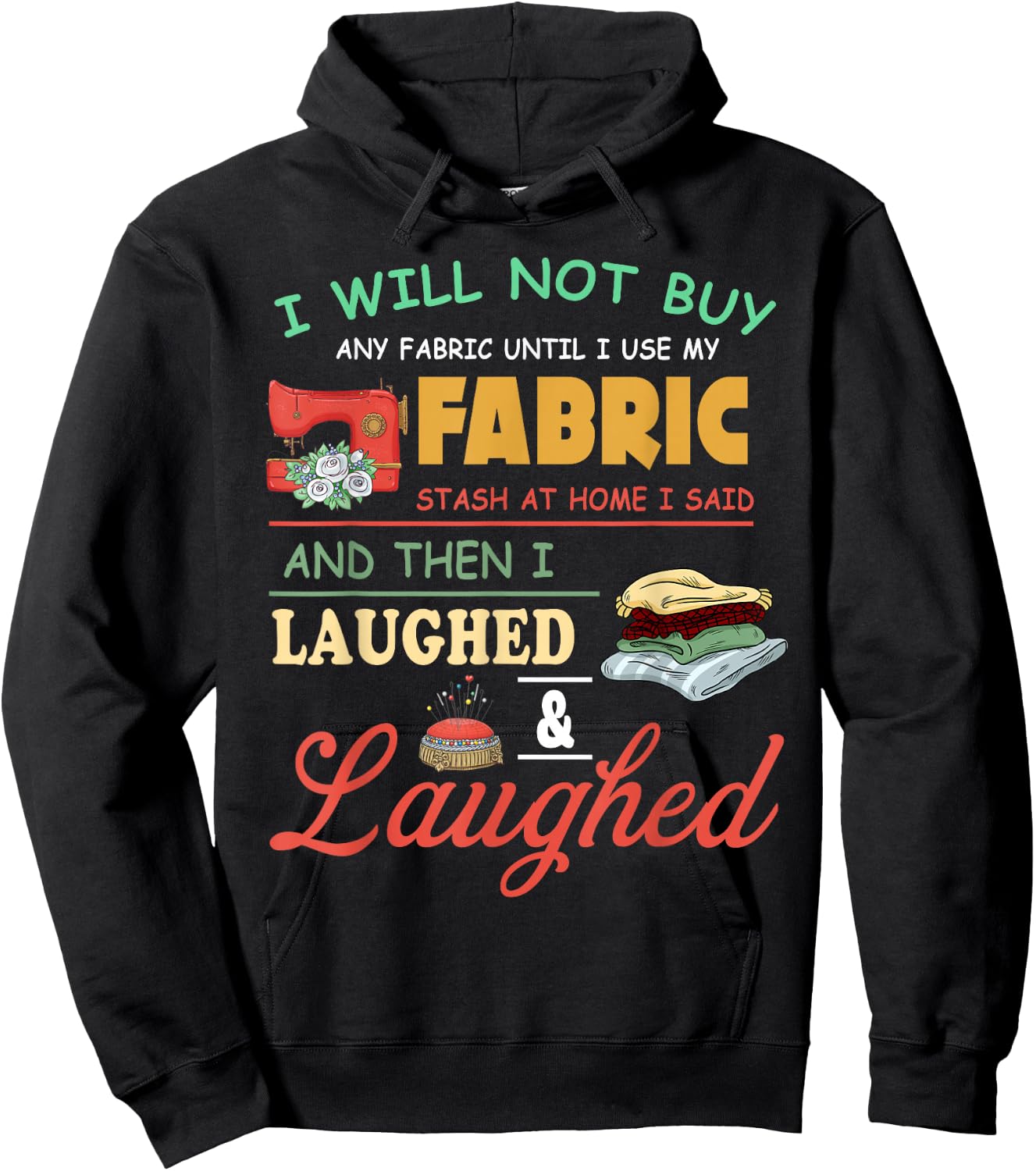Funny Quilting Sewing Sayings Sewer & Quilter Hoodie - Hoodie | Black