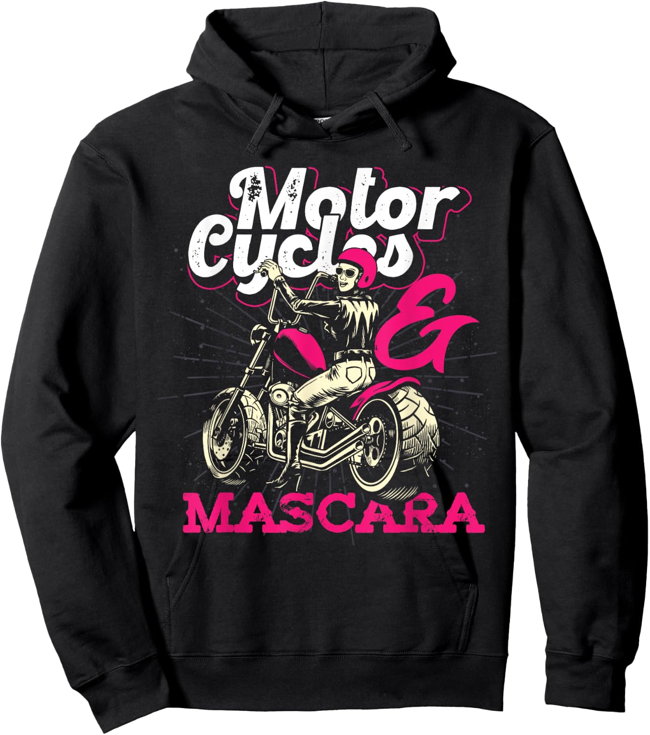 Motorcyclist Bike Women's Mascara Funny Women Biker Hoodie - Hoodie | Black