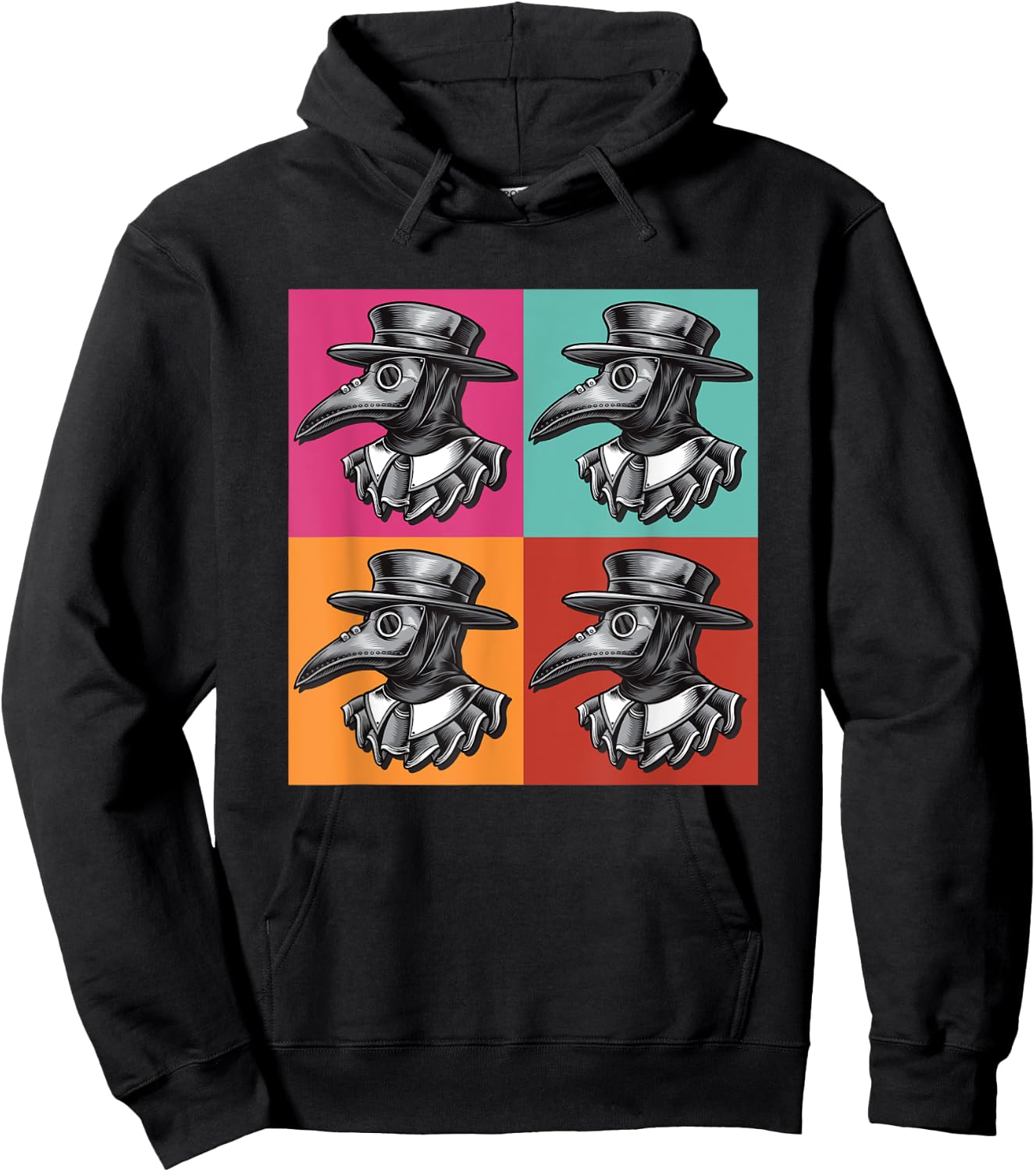 Plague Doctor Medieval Steampunk Popart Hoodie - Hoodie | Black