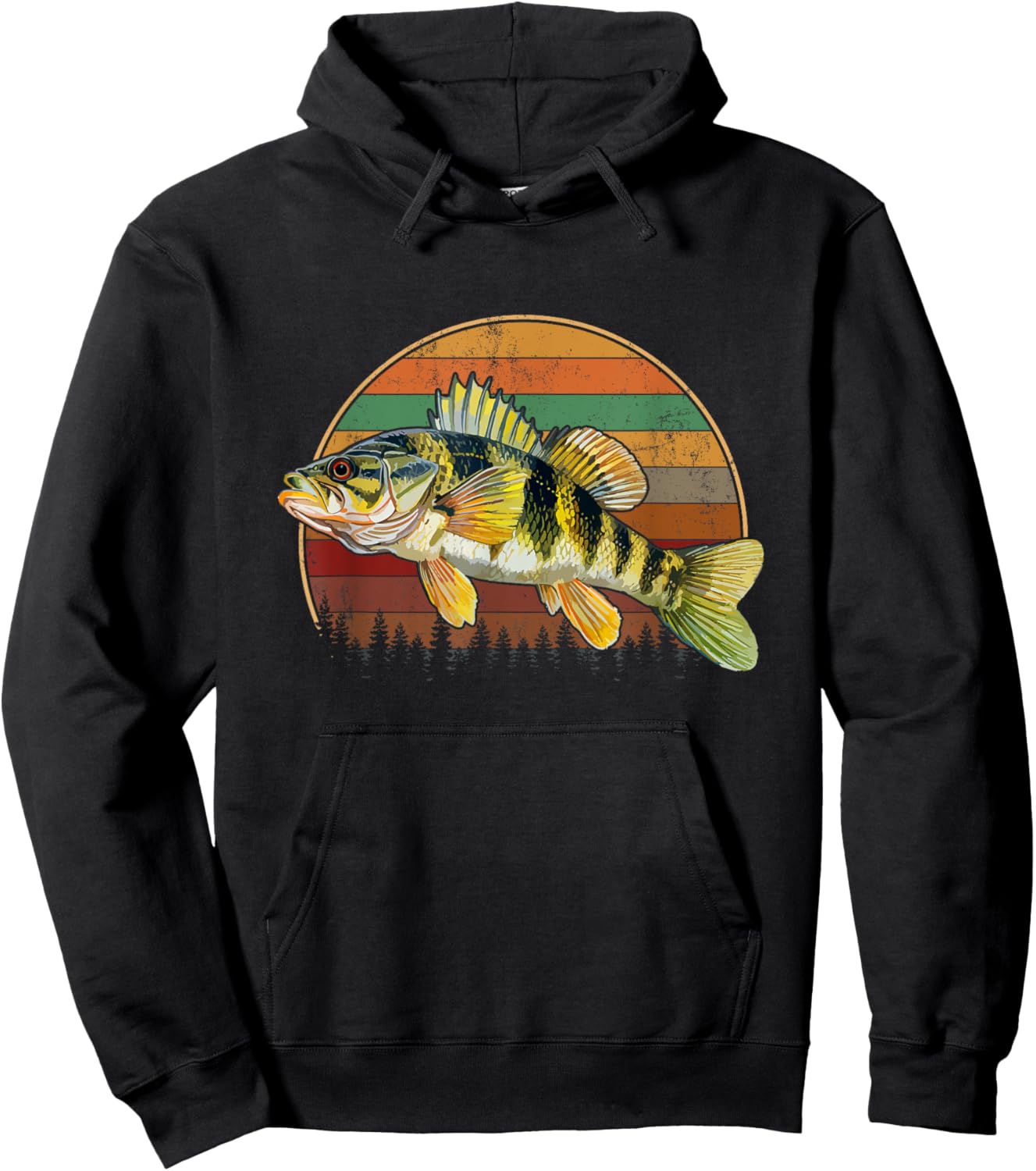 Vintage Yellow Perch Hoodie - Hoodie | Black