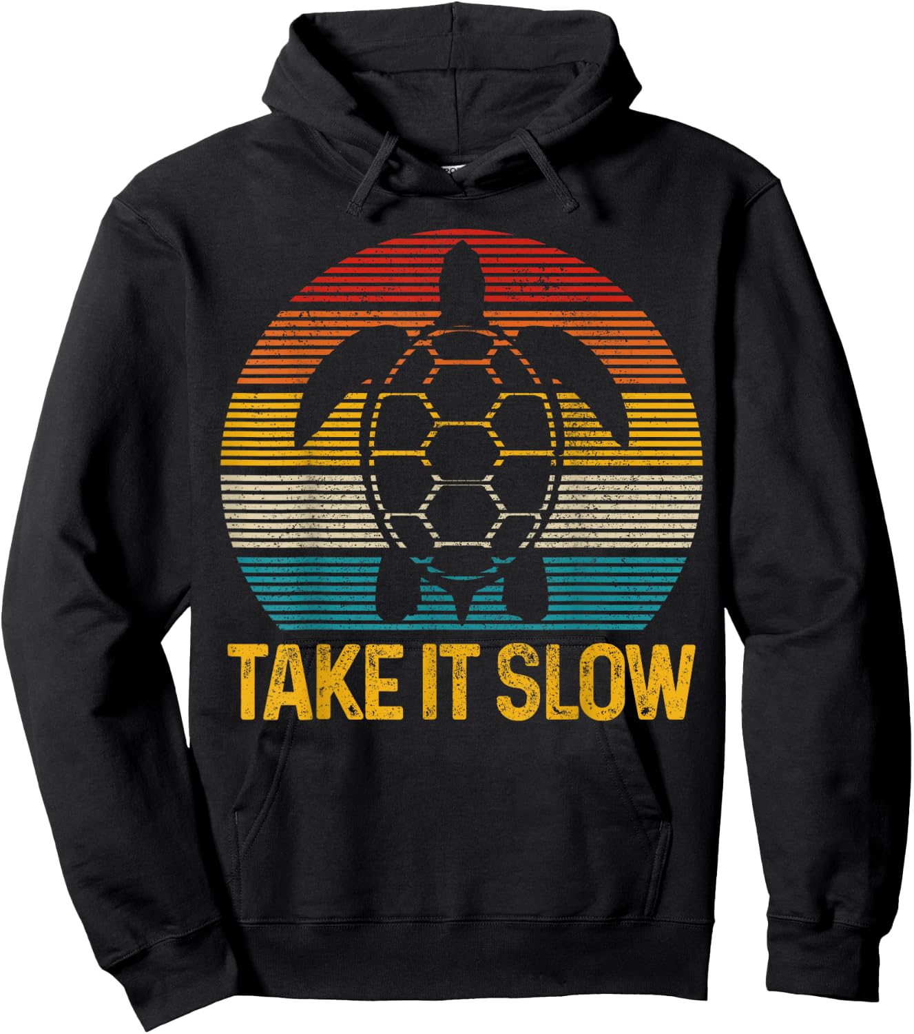 Turtle Vintage Funny Gift Hoodie - Hoodie | Black