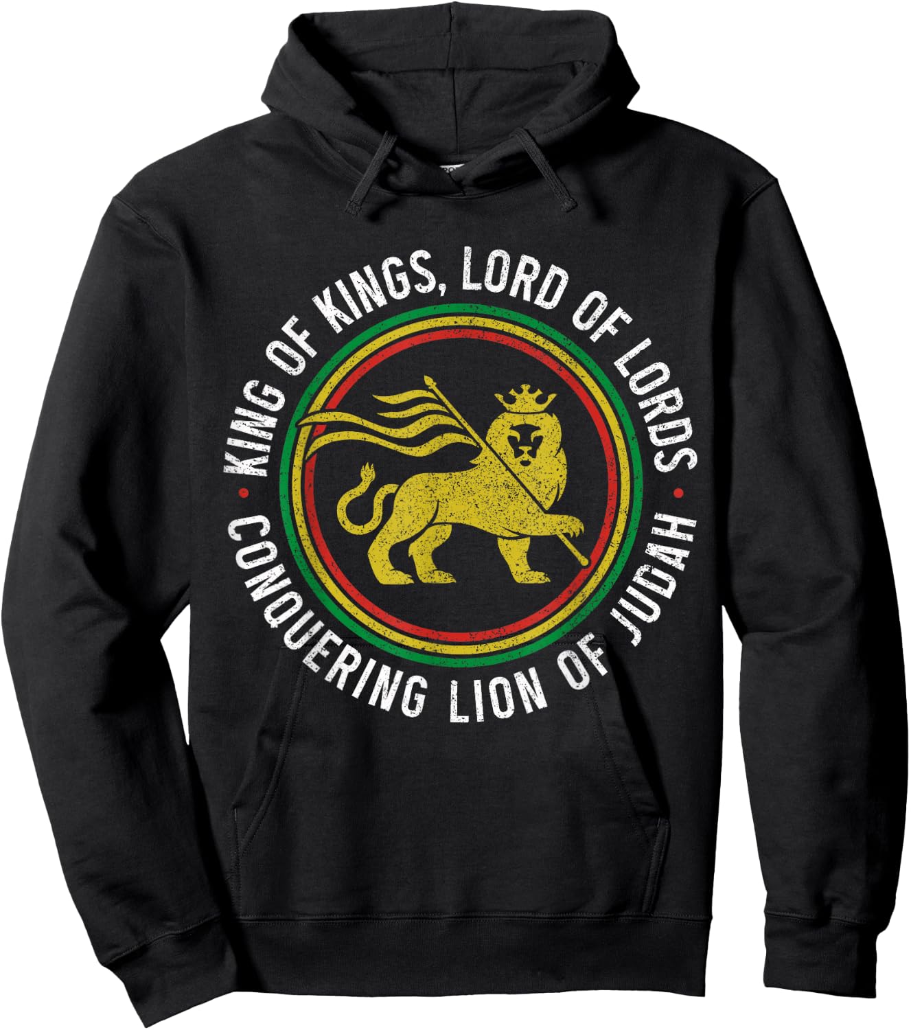 Lion Of Judah Reggae Music Rastafari Hebrew Israelite Hoodie - Hoodie | Black