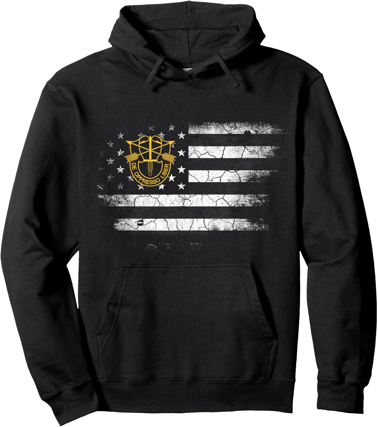 US Army Special Forces Flag Shirt - De Oppresso Liber Gift Hoodie - Hoodie | Black