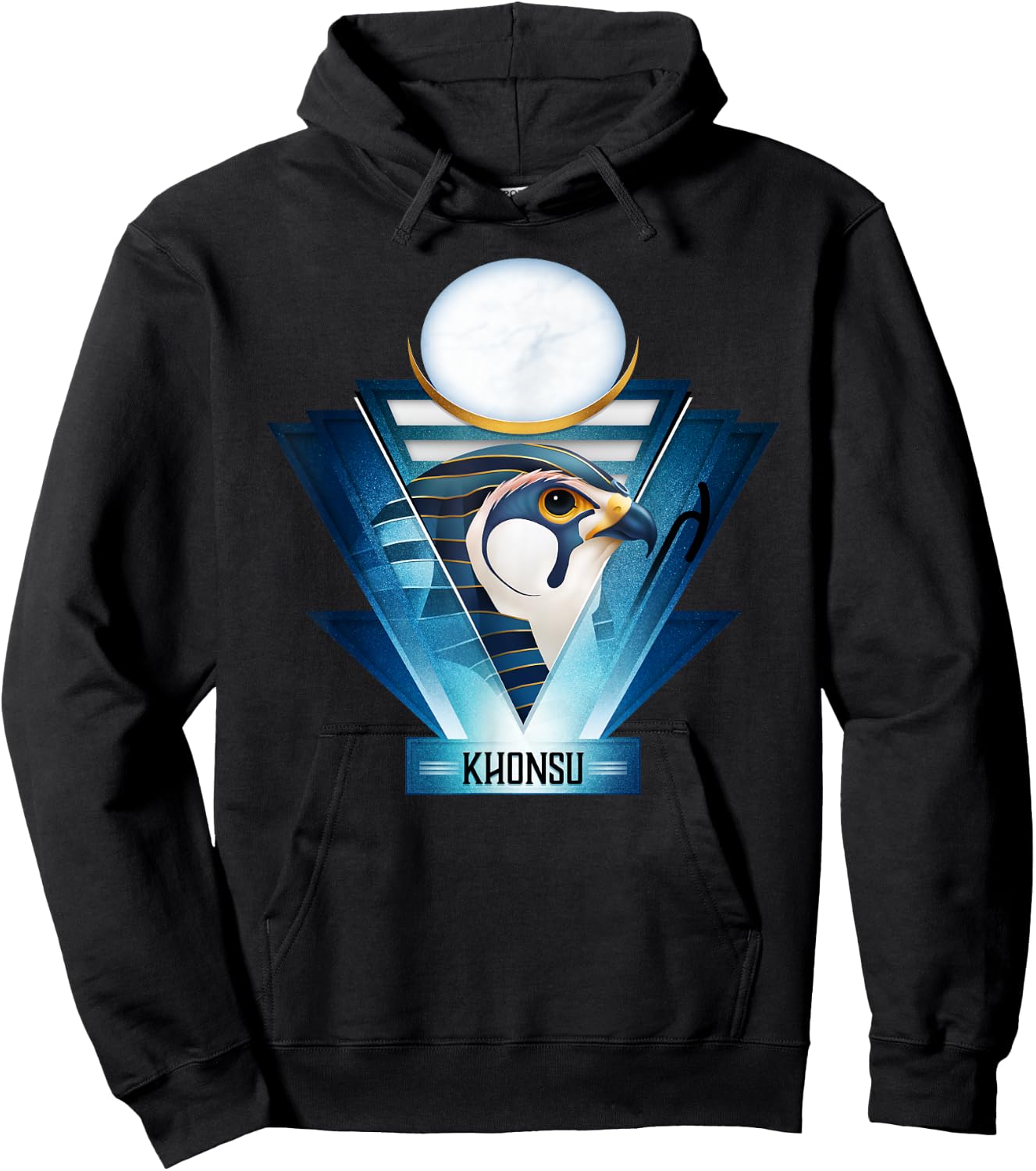 Egyptian Mythology Moon God Khonsu Hoodie - Hoodie | Black