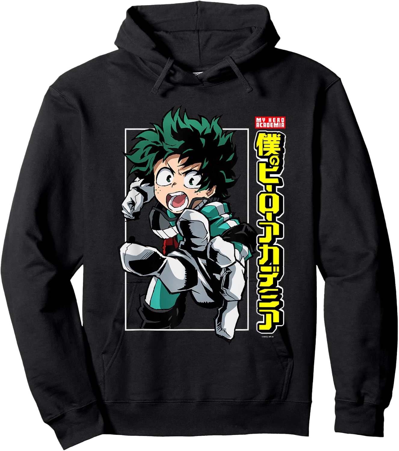 My Hero Academia Deku Posing with Logo Anime Hoodie - Hoodie | Black