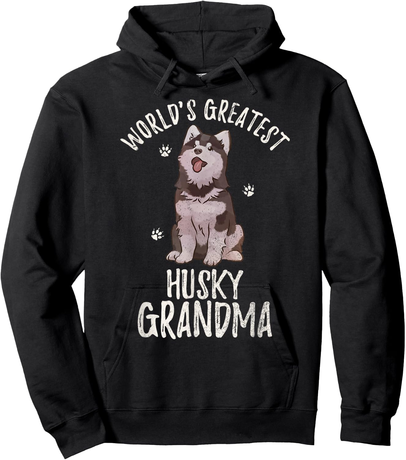 World's Greatest Siberian Husky Grandma Funny Dog Pet Lover Women Hoodie - Hoodie | Black