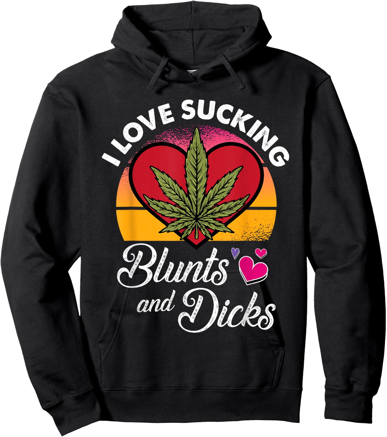 I Love Sucking Valentines Day Weed Marijuana Cannabis Gift Hoodie - Hoodie | Black