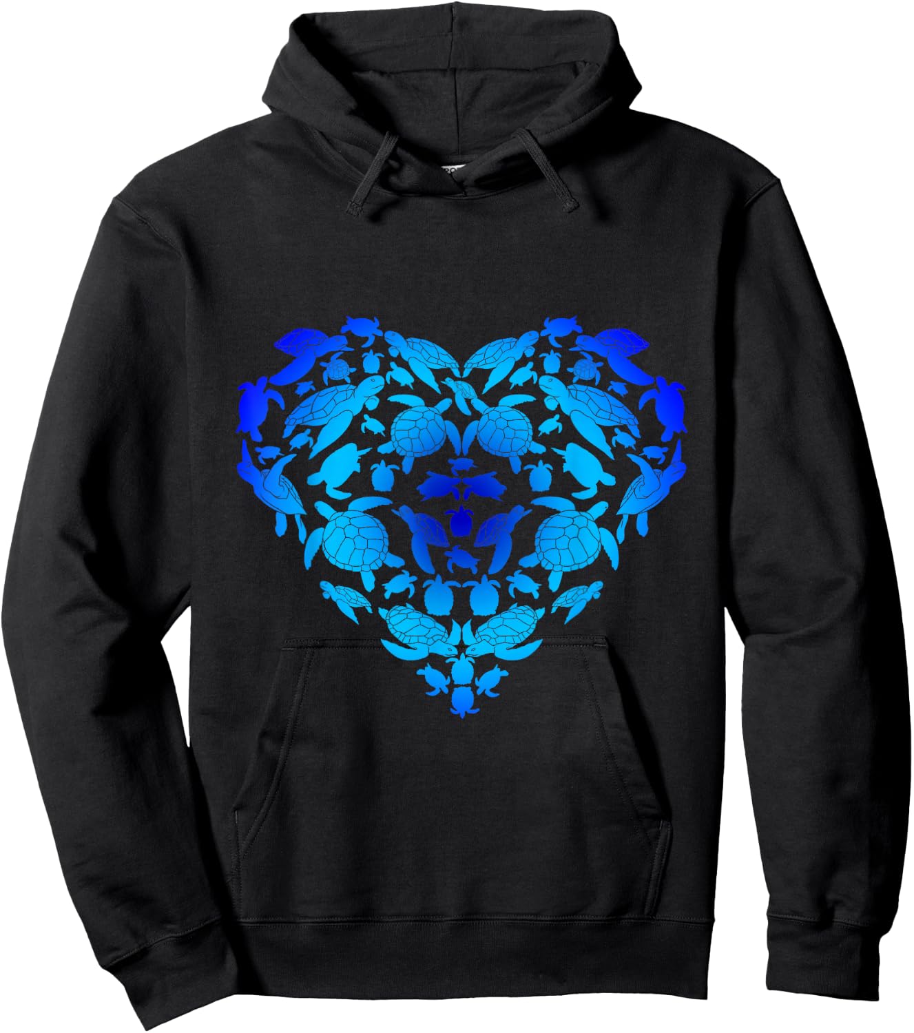 Sea Turtle Zoo Animal Lover Valentines Day Gift Turtle Hoodie - Hoodie | Black