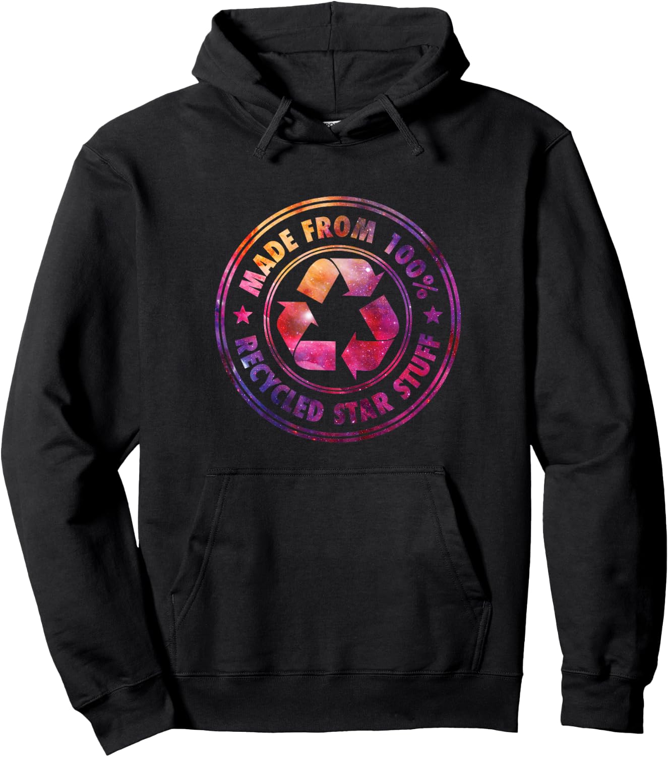 Recycled Star Stuff Hoodie - Hoodie | Black
