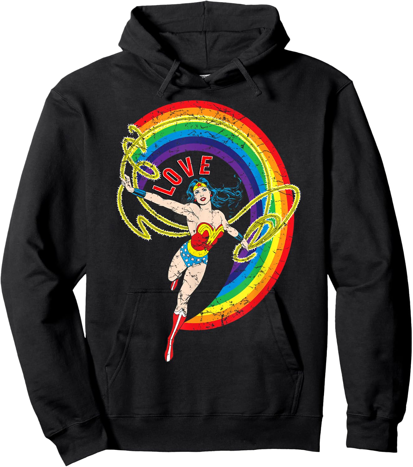 DC Wonder Woman Rainbow Love Hoodie - Hoodie | Black