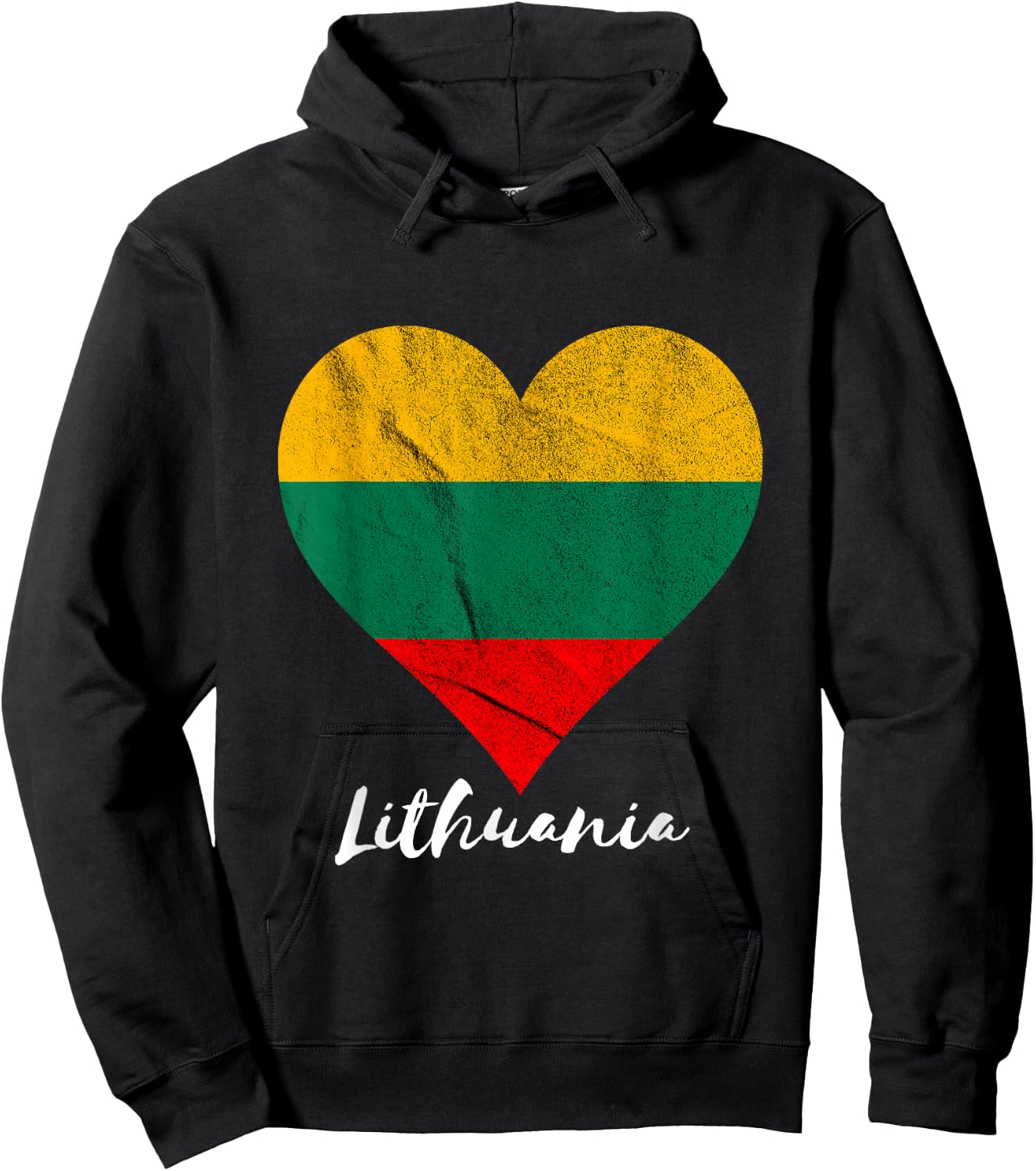 Lithuania Heart Lithuania Flag Lietuva Lietuvo Hoodie - Hoodie | Black