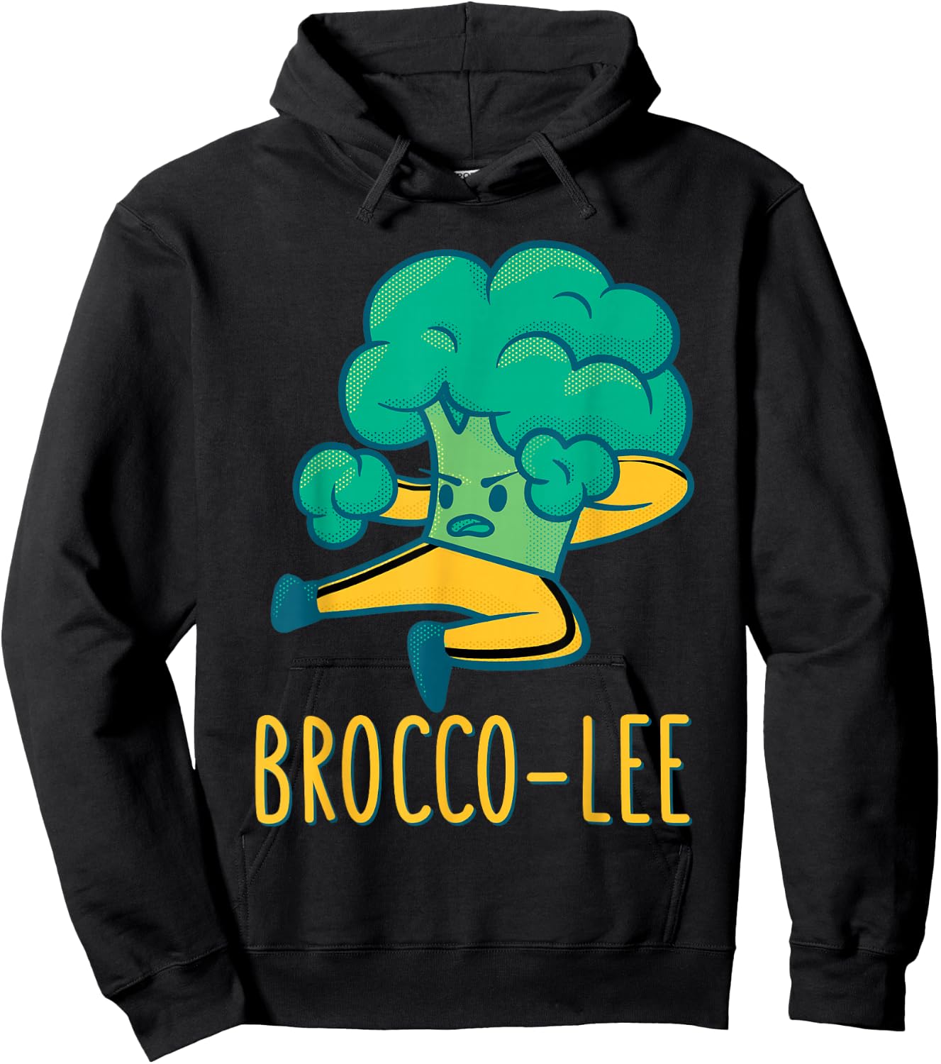 Funny Vegetable Word Game Dad Joke Brocco-Lee Broccoli Hoodie - Hoodie | Black