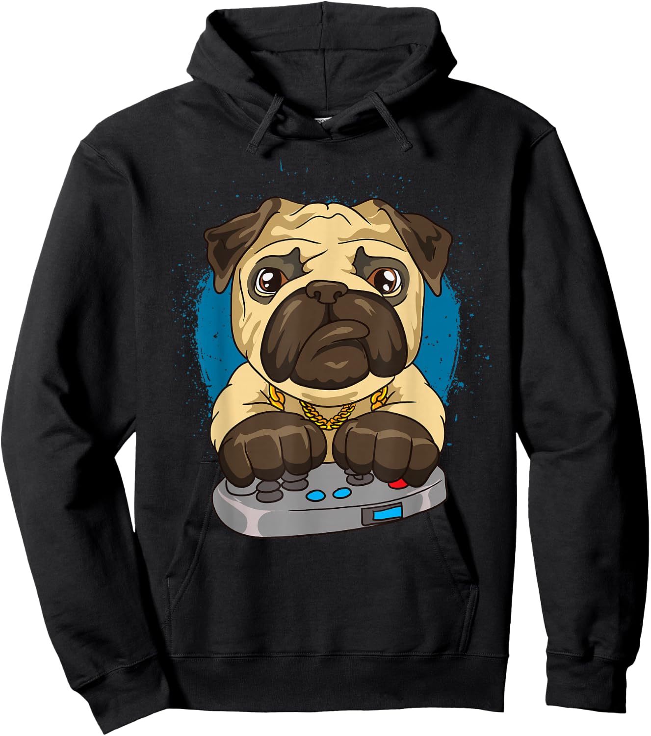 Pug Shirts For Boys Men Funny Pug Video Game Lover Hoodie - Hoodie | Black