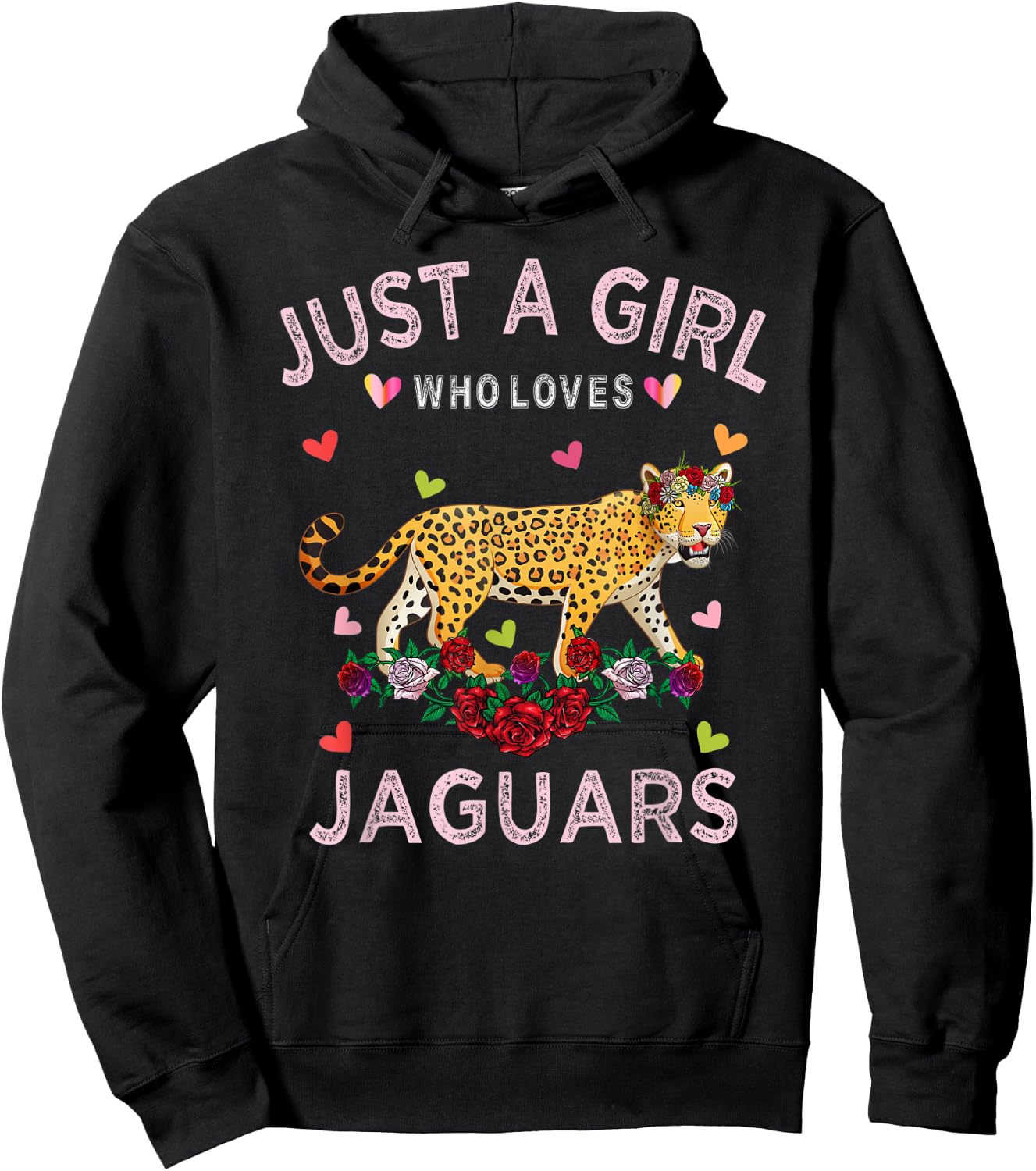 Funny Jaguar Shirt Just A Girl Who Loves Jaguars Hoodie - Hoodie | Black