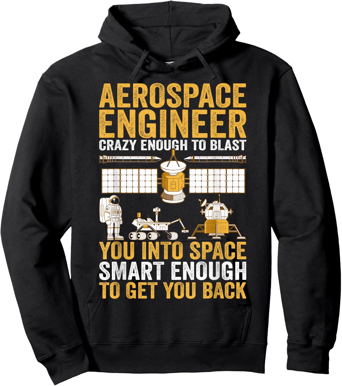 Aerospace Engineer Crazy Enough to Blast You Into Space Hoodie - Hoodie | Black