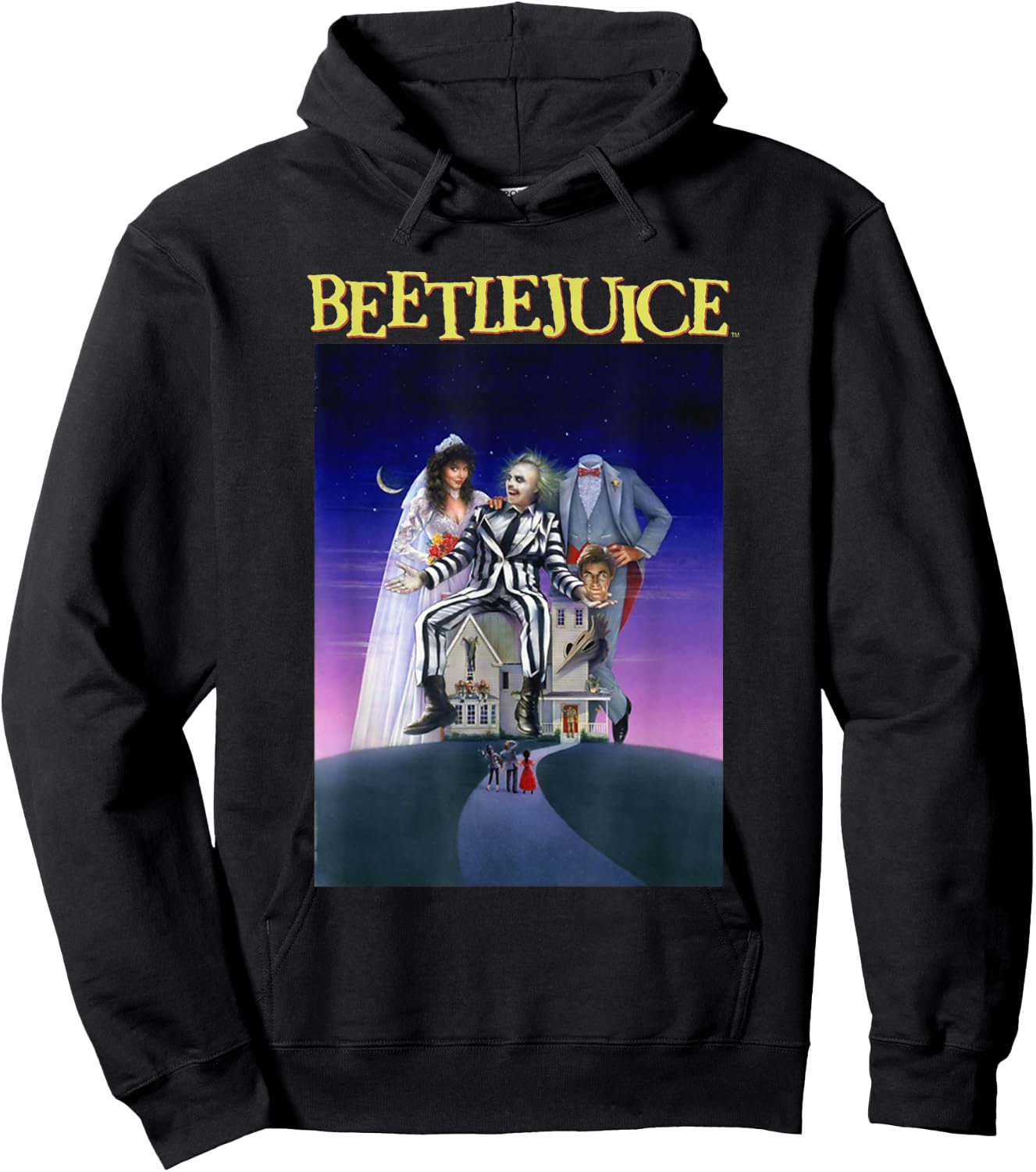 Beetlejuice Classic Vintage Ghost With The Most Movie Poster Hoodie - Hoodie | Black