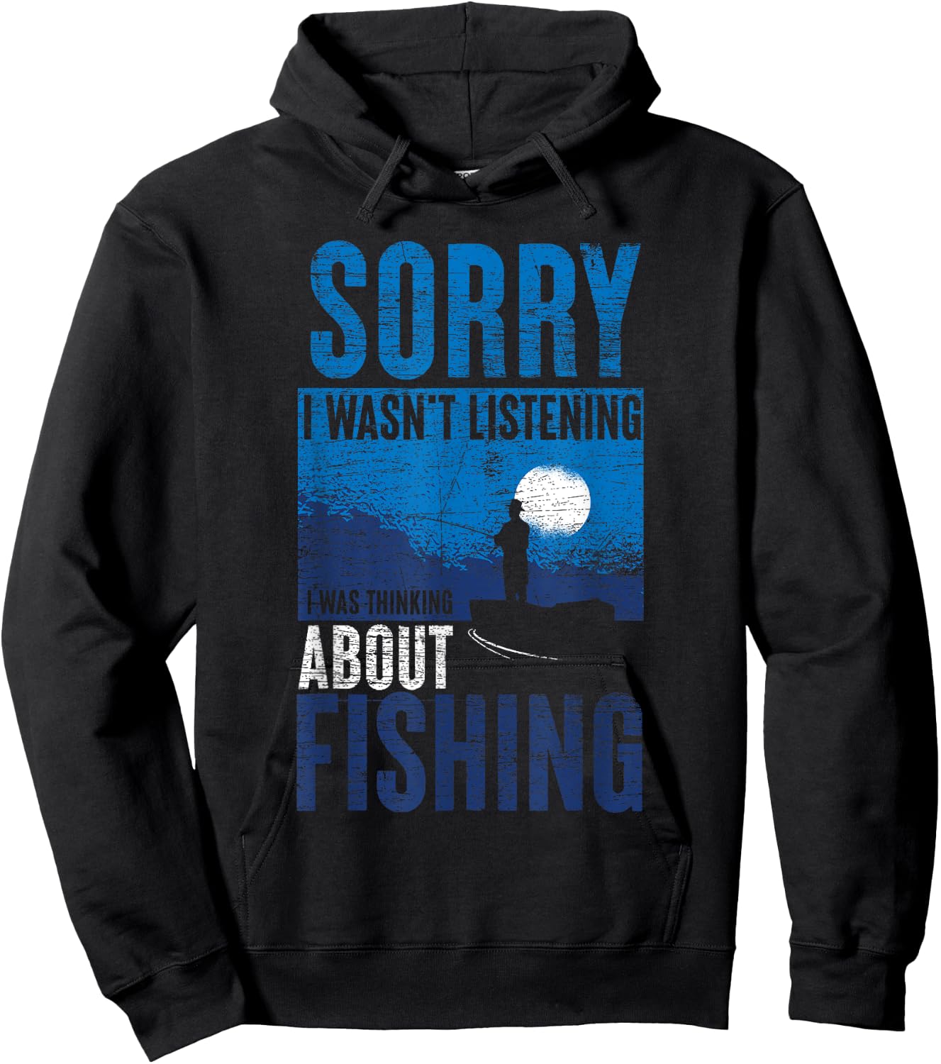 Funny Fisherman Fishing Hoodie - Hoodie | Black