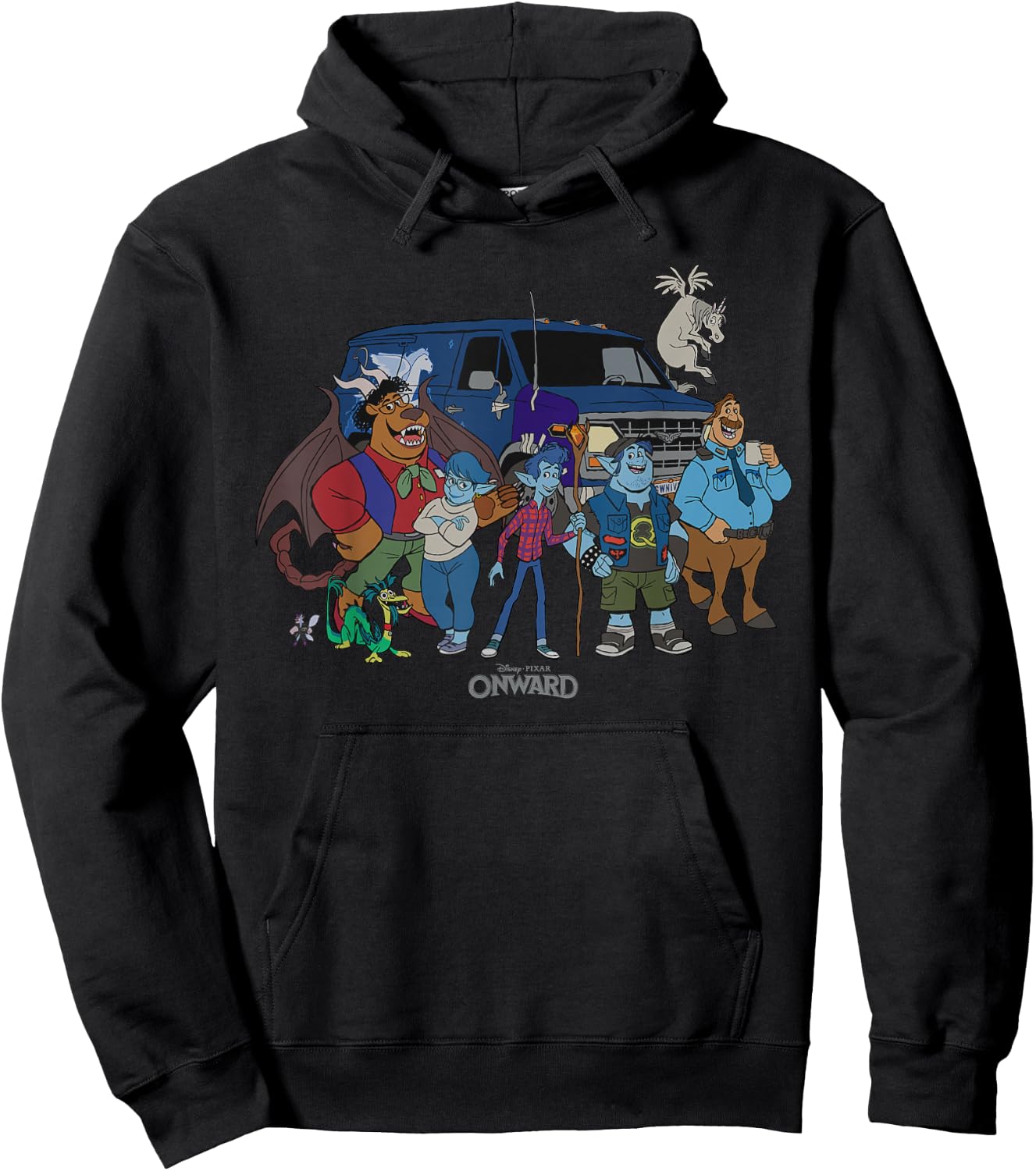 Disney Pixar Onward Group Snapshot Hoodie - Hoodie | Black