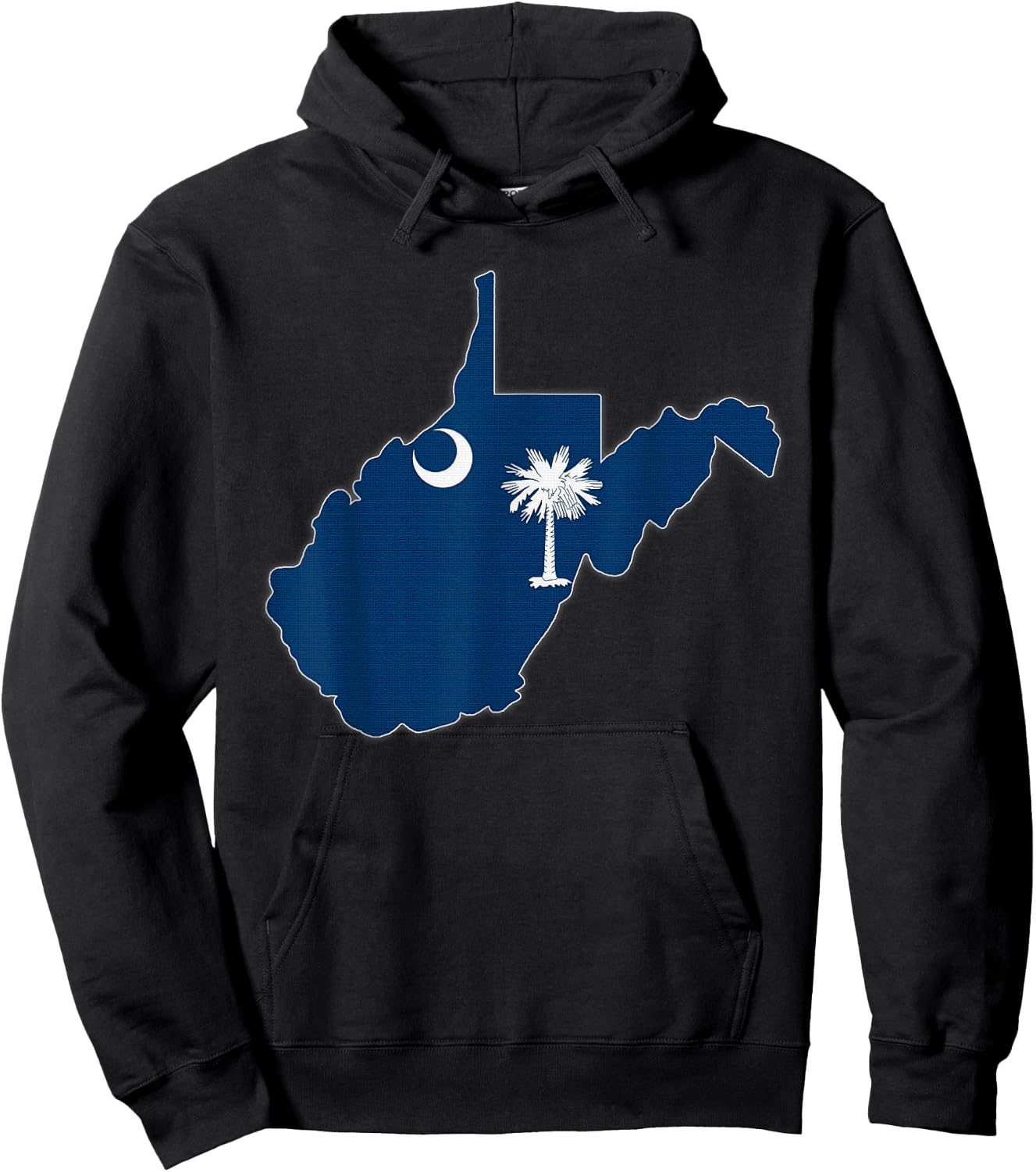WEST VIRGINIA STATE MAP SOUTH CAROLINA SC Flag Roots Gift Hoodie - Hoodie | Black