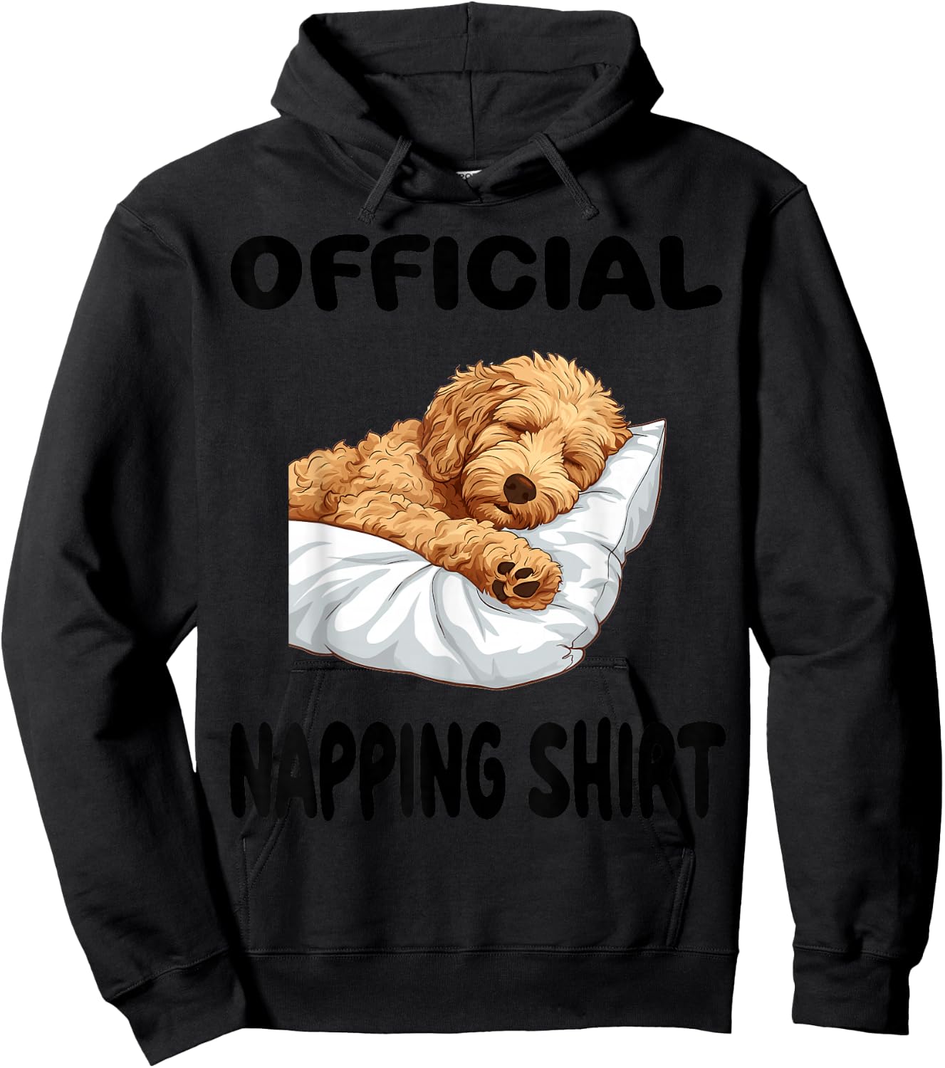 Goldendoodle Dog Pajamas Nightgown Official Napping Hoodie - Hoodie | Black