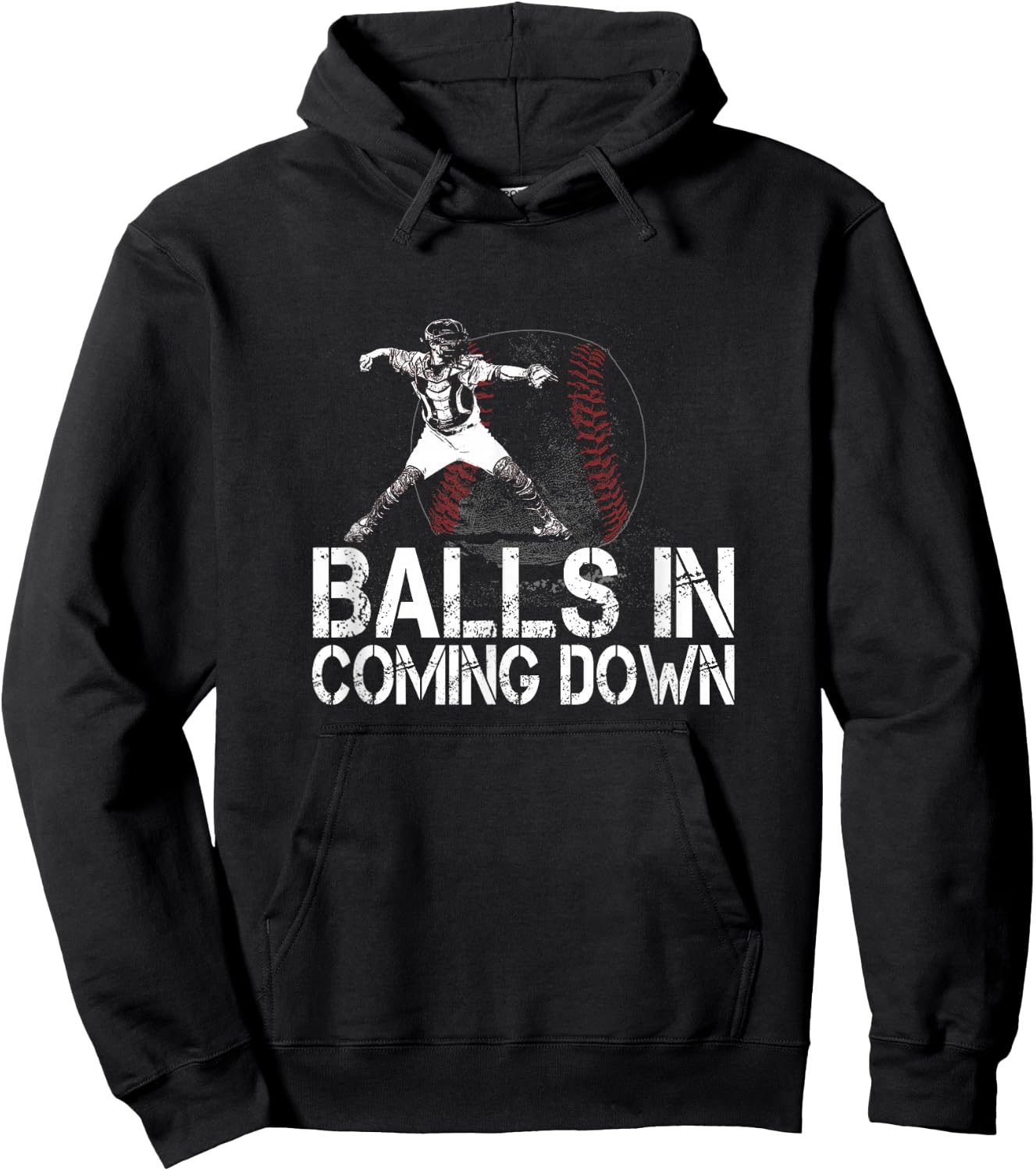 Baseball Catcher - Softball Catcher - Baseball Fan Hoodie - Hoodie | Black