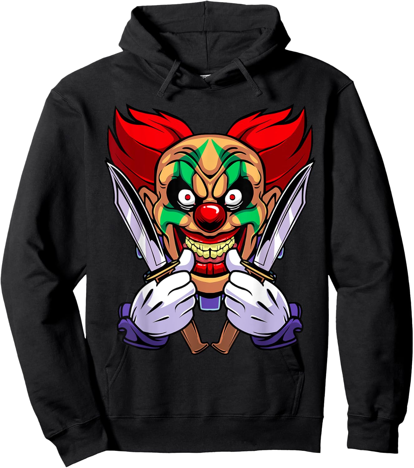 Funny Halloween Clown Hoodie - Hoodie | Black