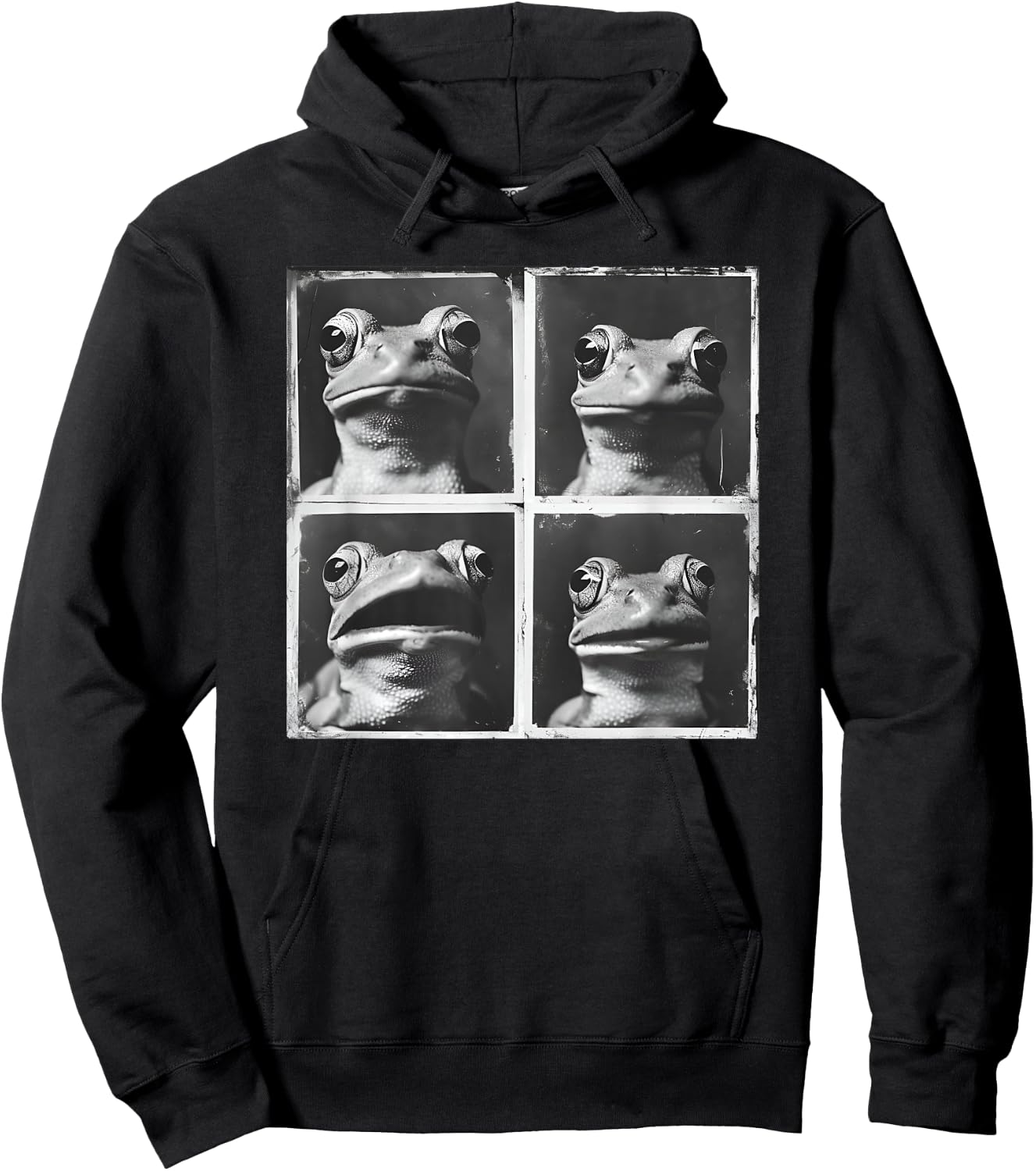 Funny Frog Face Love Frogs Toad Weird Frog Meme Hoodie - Hoodie | Black