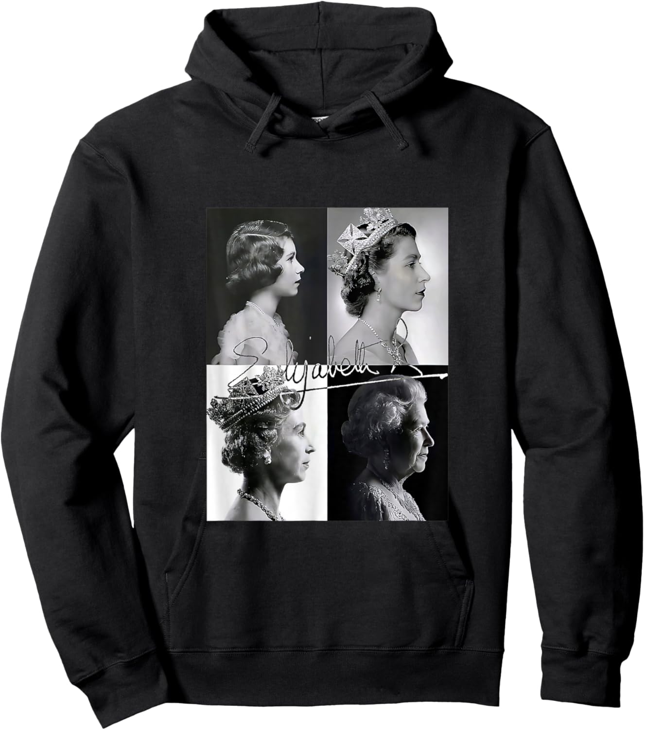 Queen II Elizabeth England Queen of England Hoodie - Hoodie | Black
