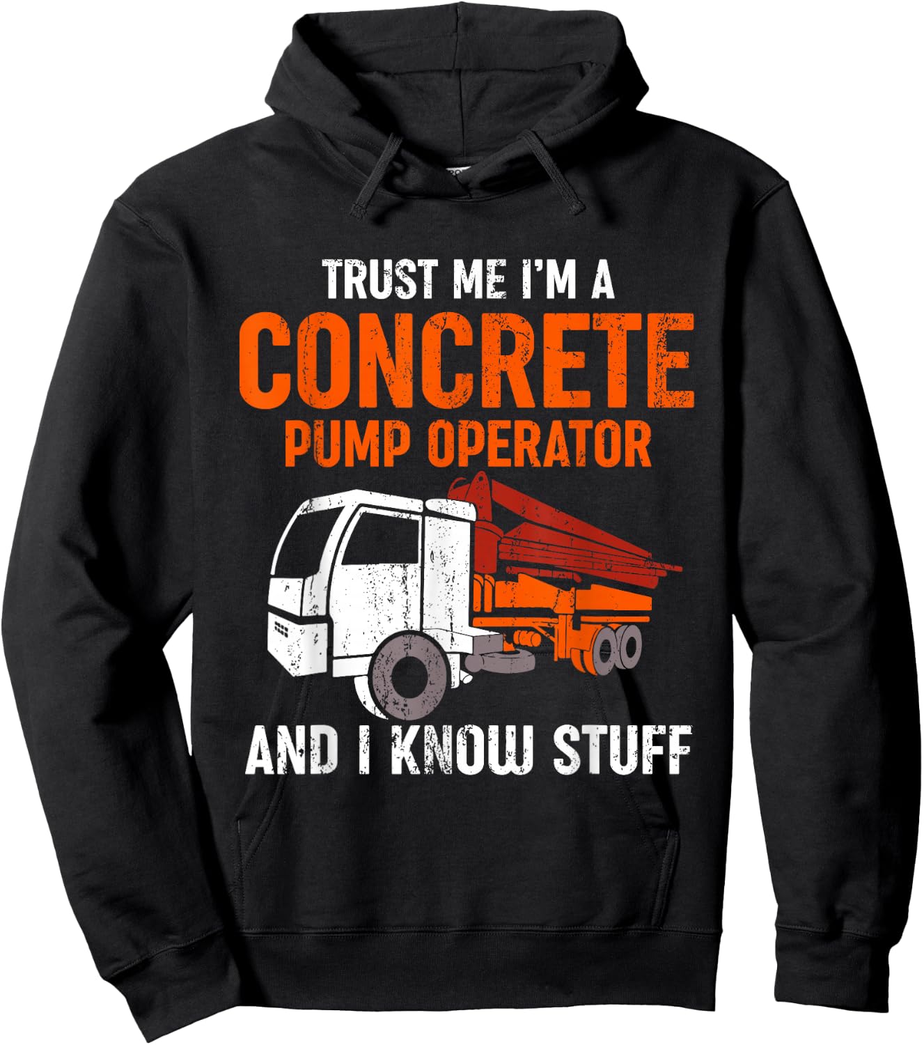 Funny Concrete Pump Operator Hoodie - Hoodie | Black